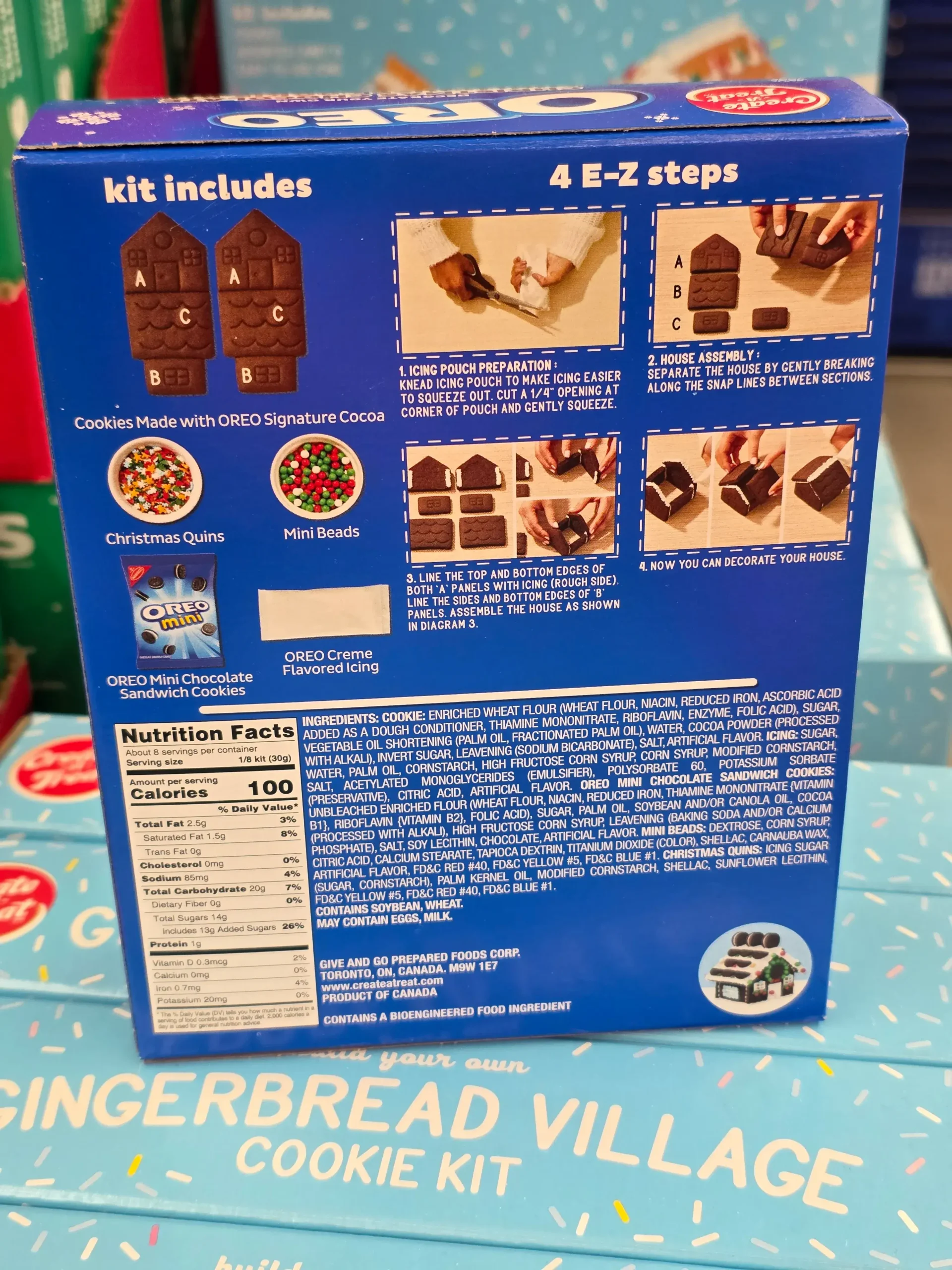 Create-A-Treat Oreo Christmas Chocolate Mini House Cookie Kit
