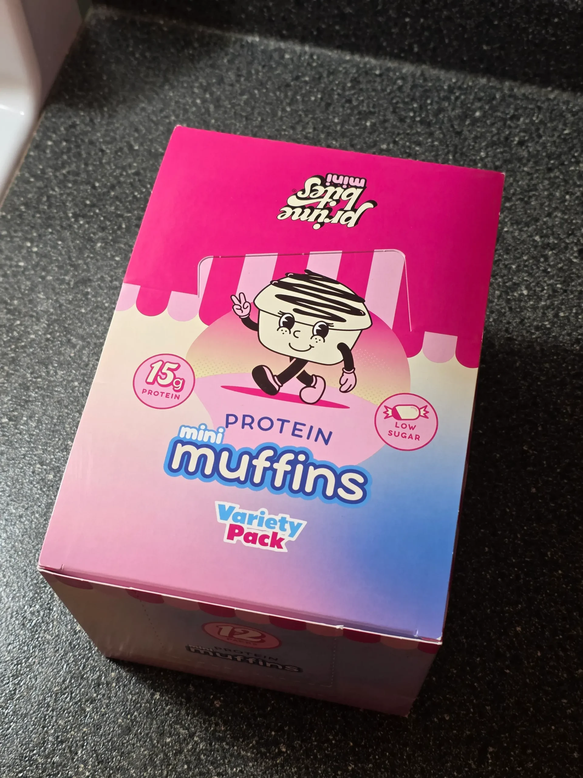 Prime Bites Protein Mini Muffins and Variety pack.
