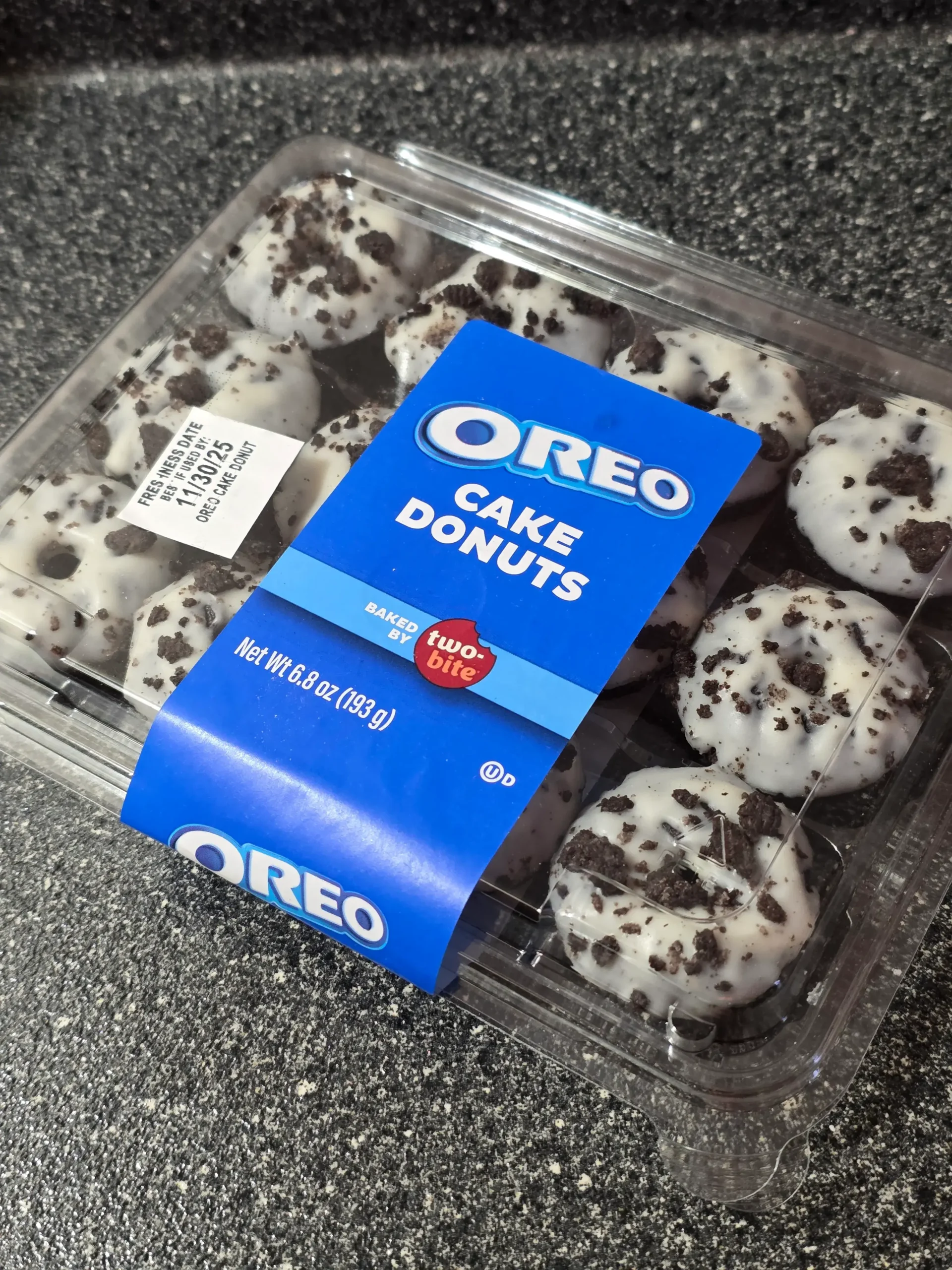 Two-Bite Oreo Cake Donuts.