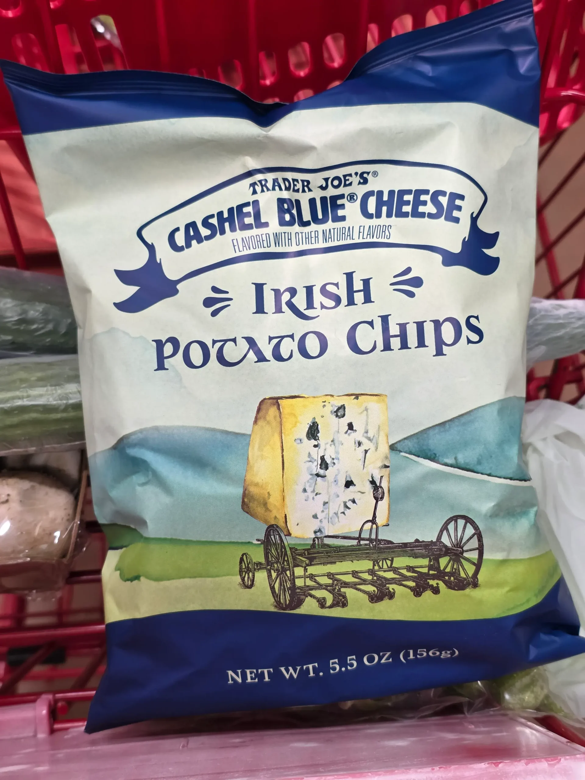 Trader Joe's Cashel Blue Cheese Irish Potato Chips.
