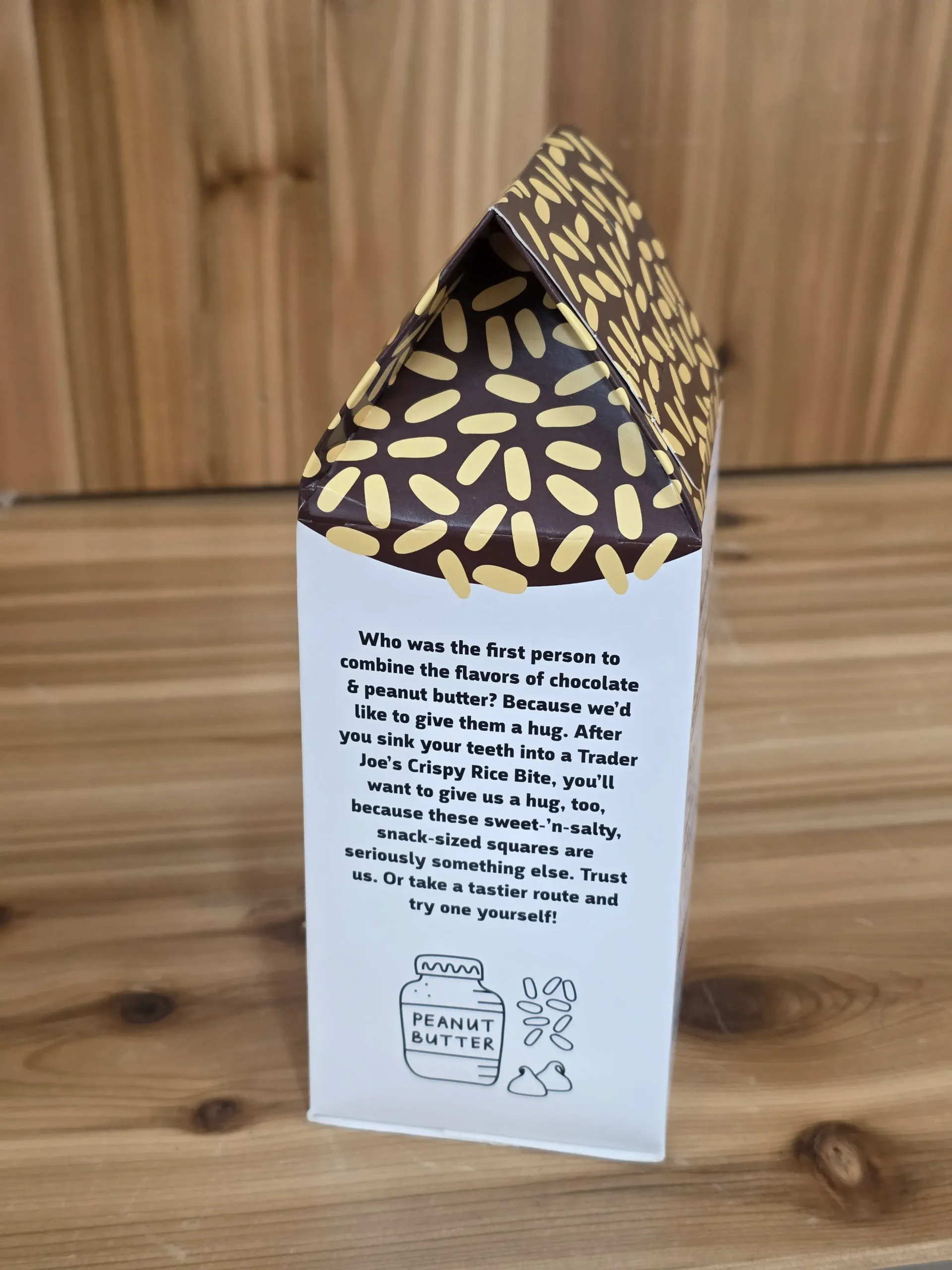 Trader Joe's Chocolatey Coated Peanut Butter Crispy Rice Bites.