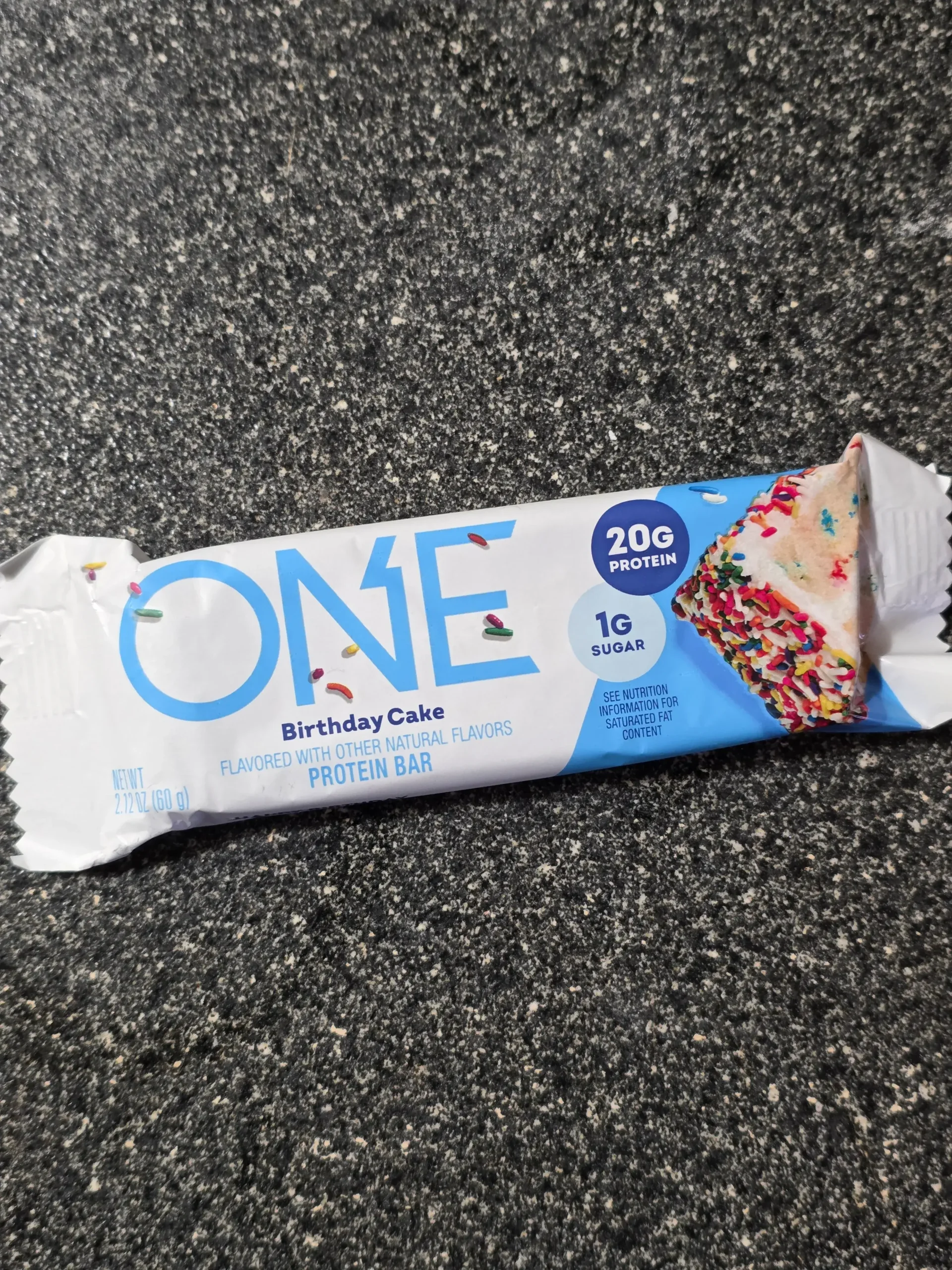 ONE Birthday Cake Protein Bar.