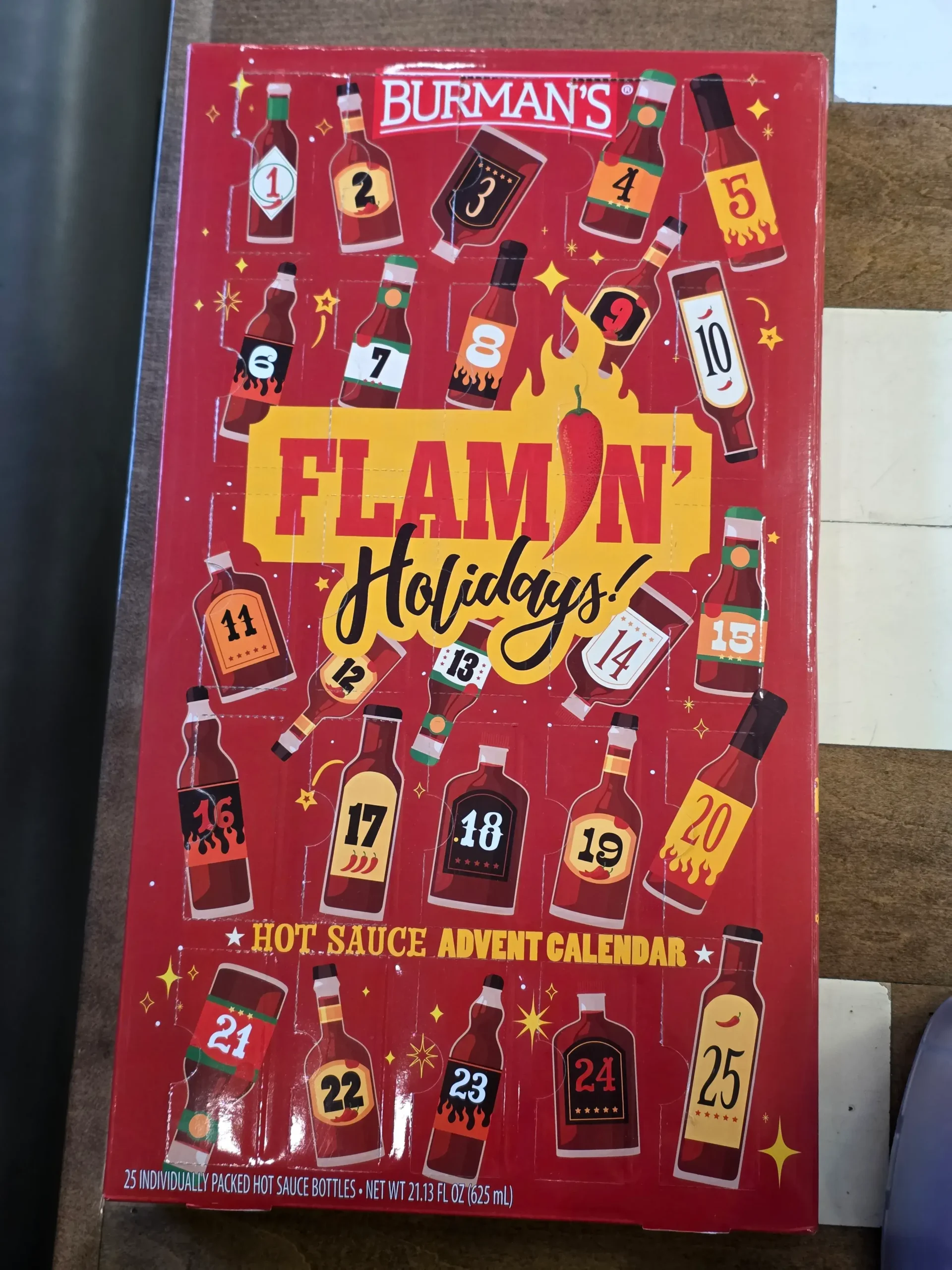 Burman's Flamin' Holidays Hot Sauce Advent Calendar.