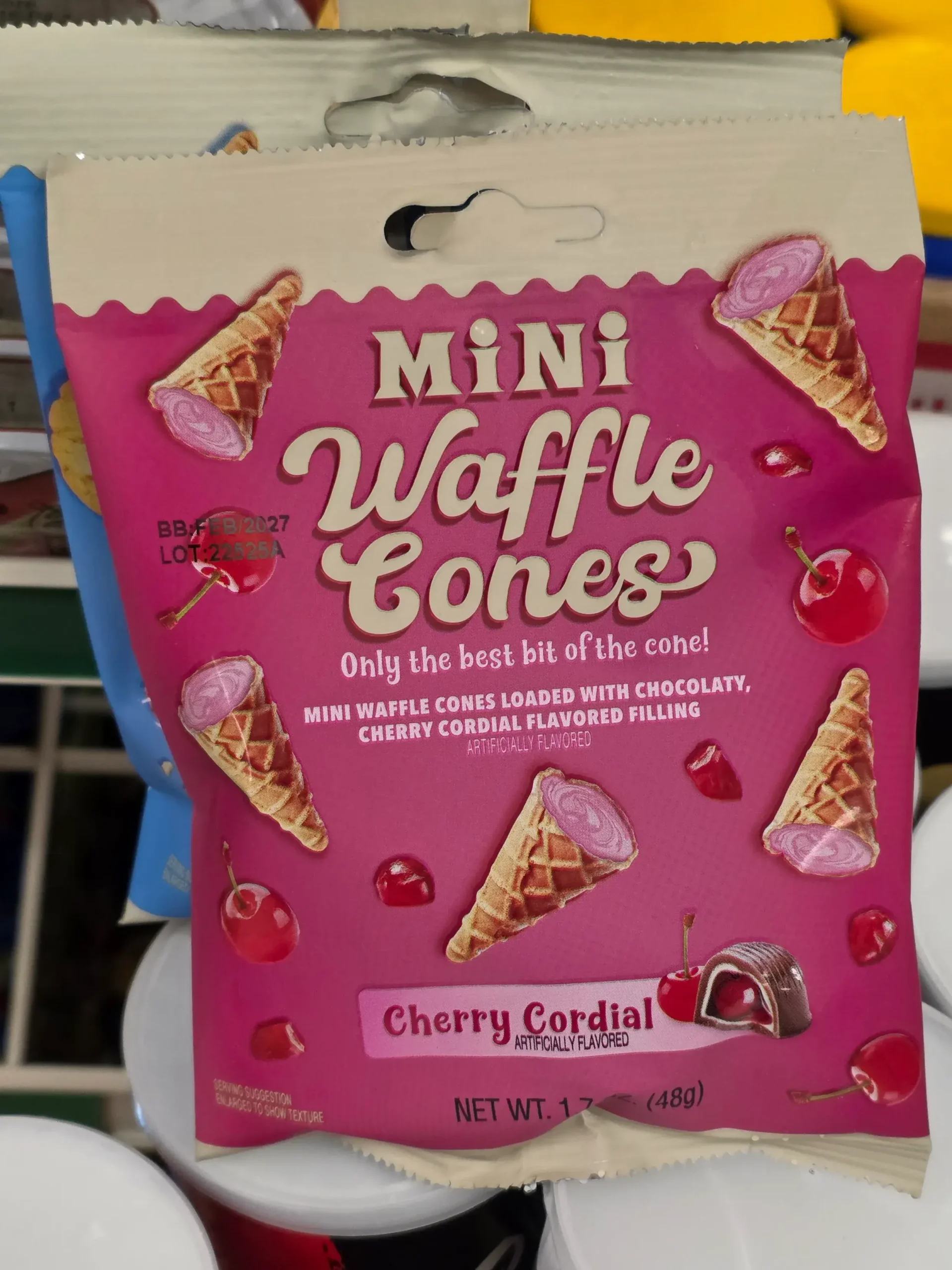 Hilco Cherry Cordial Mini Waffle Cones.