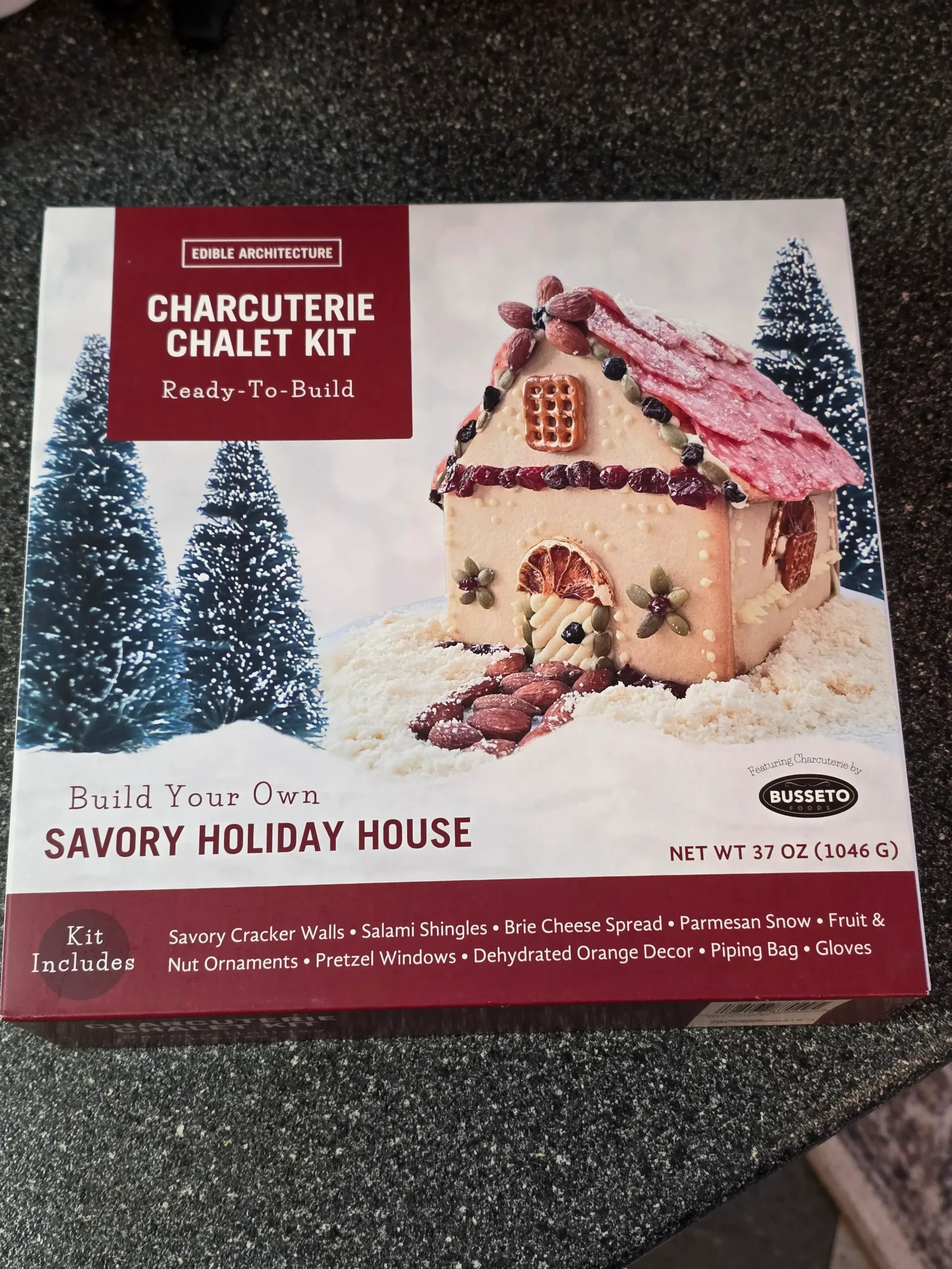 Edible Architecture Charcuterie Chalet Kit Savory Holiday House.