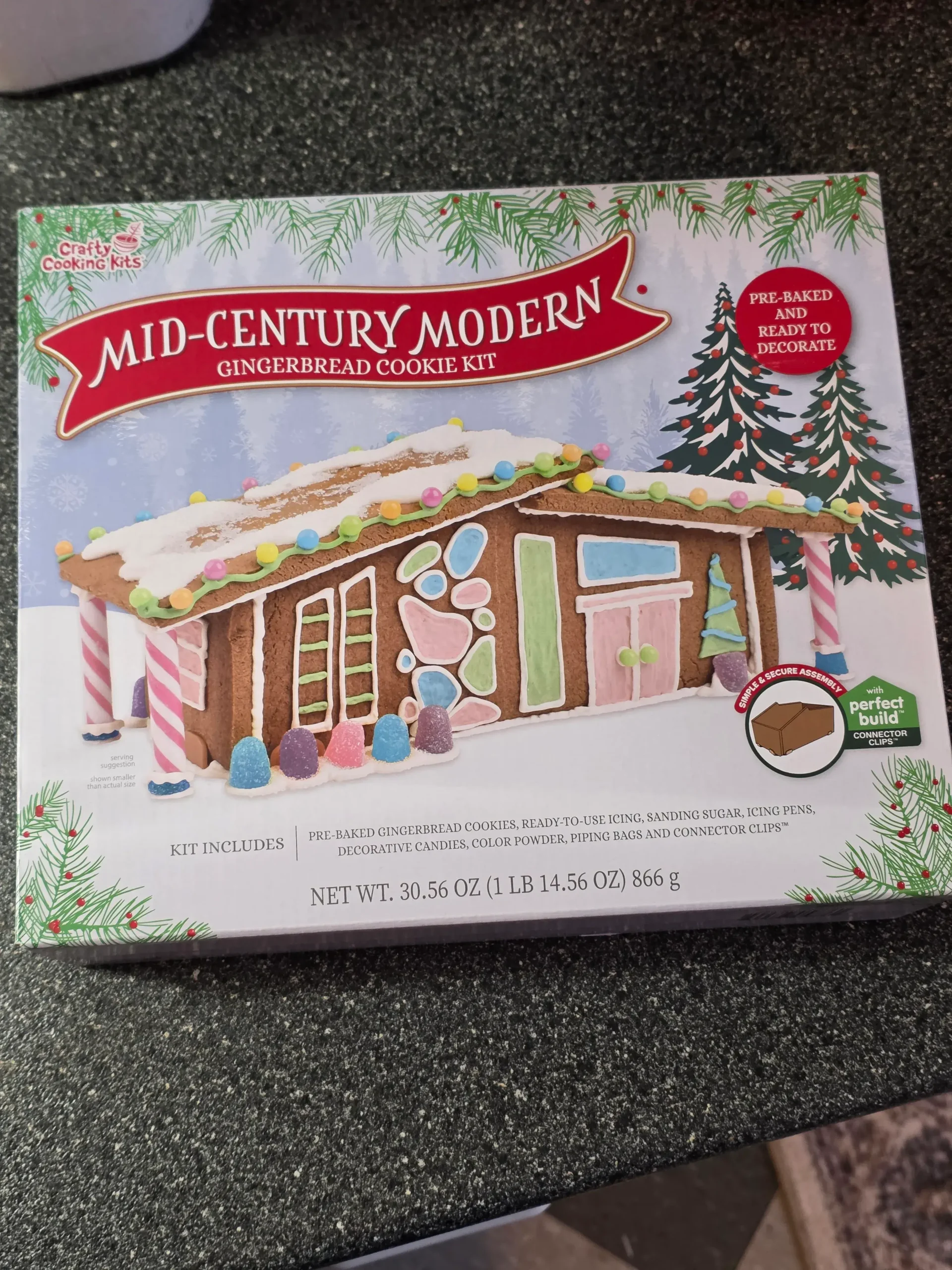 Crafty Cooking Kits Mid-Century Modern Gingerbread Cookie Kit.