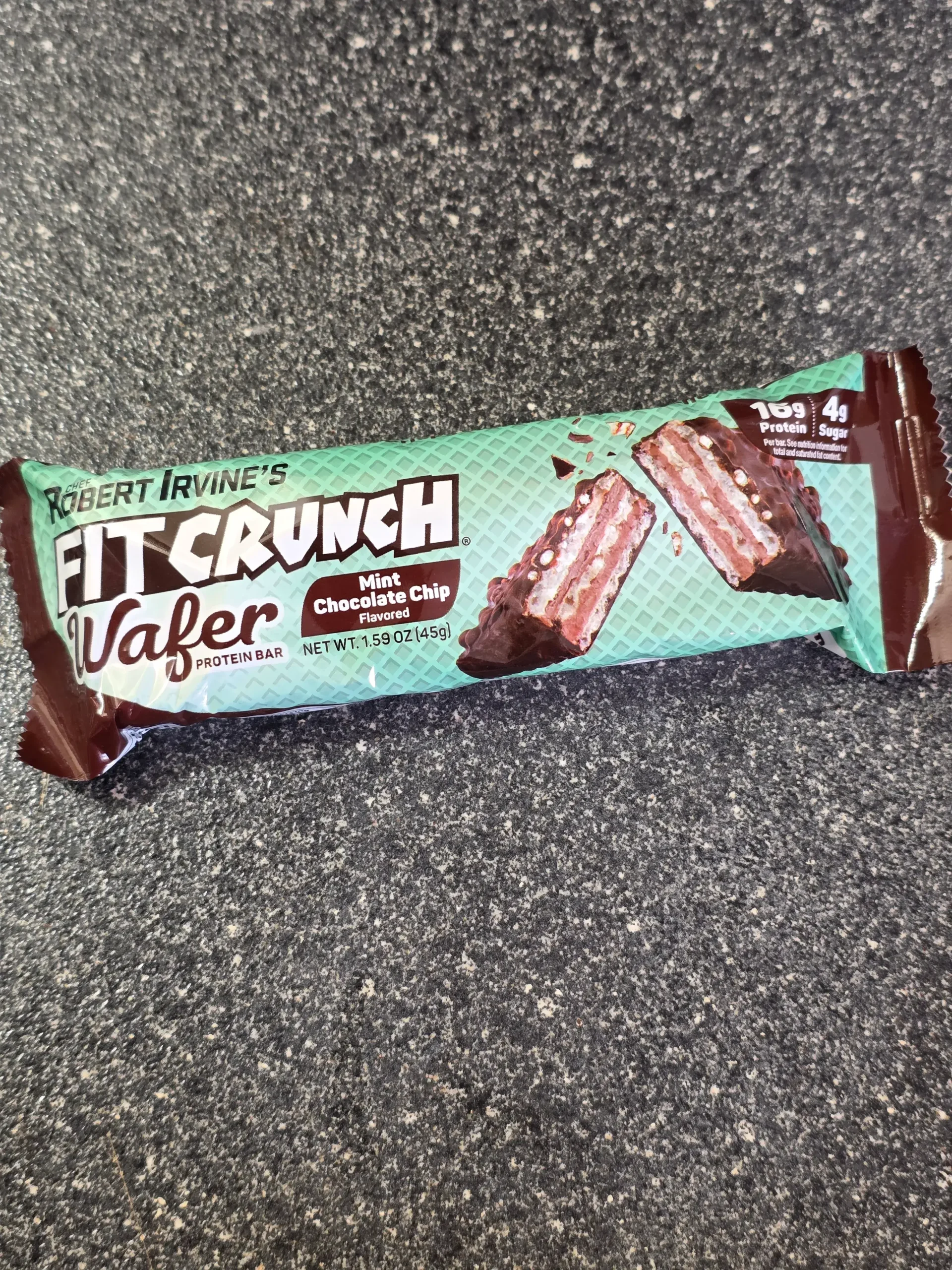 Robert Irvine's FITCRUNCH Wafer Mint Chocolate Chip. 