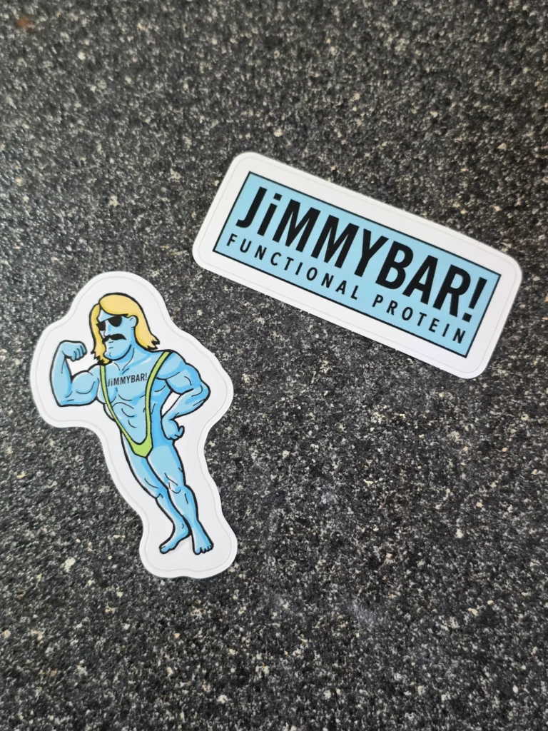 JimmyBar Functional Protein Bars: Mint Cookies 'N Cream, Chocolate Peanut Butter, Strawberry Cookies 'N Cream, Golden Vanilla Cookies 'N Cream, Sea Salt Caramel Cookies 'N Cream, and Cookies 'N Cream