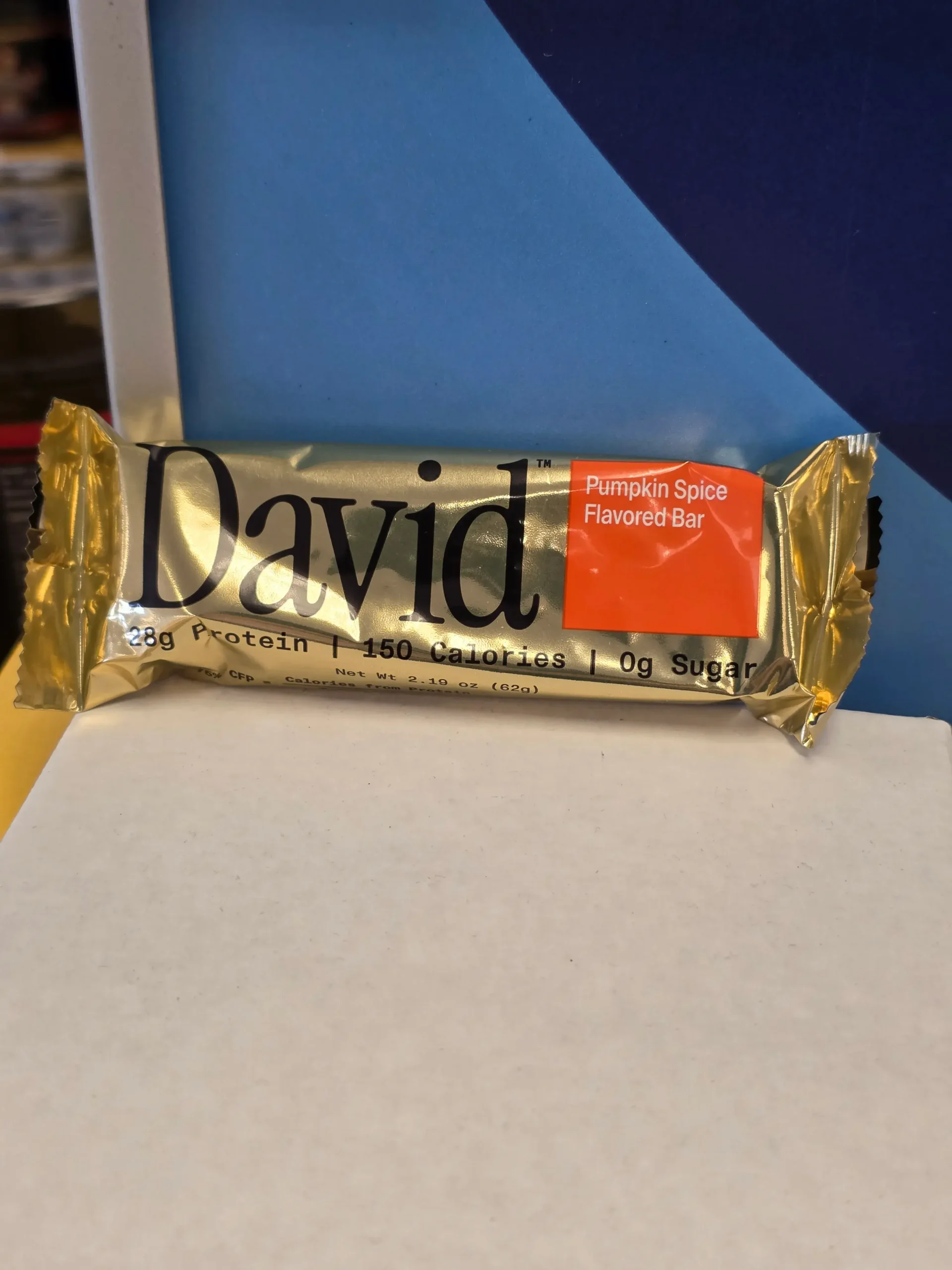 David Pumpkin Spice Protein bar.