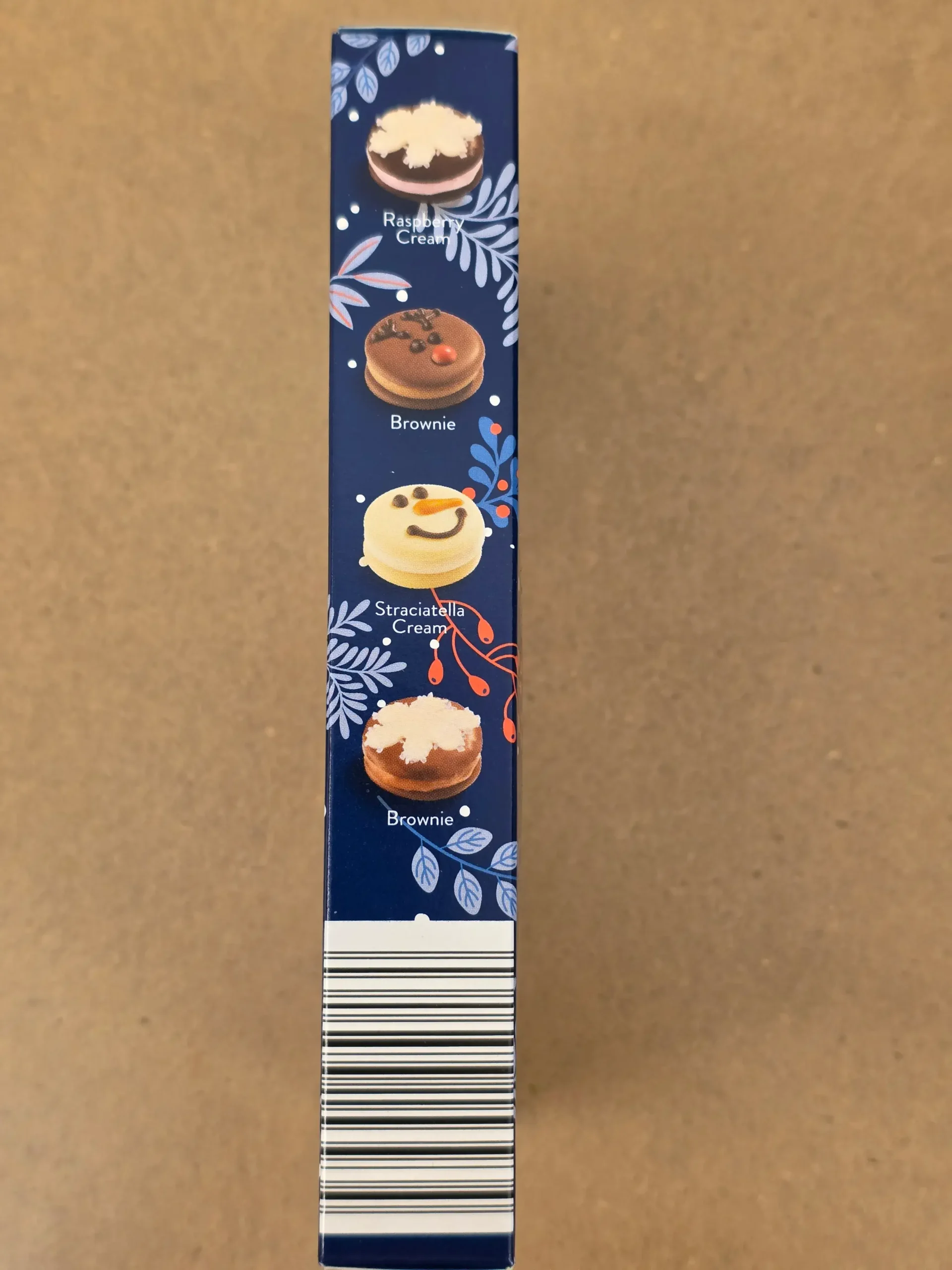 Choceur Belgian Chocolate Macarons: Brownie, Raspberry Cream & Straciatella Cream.