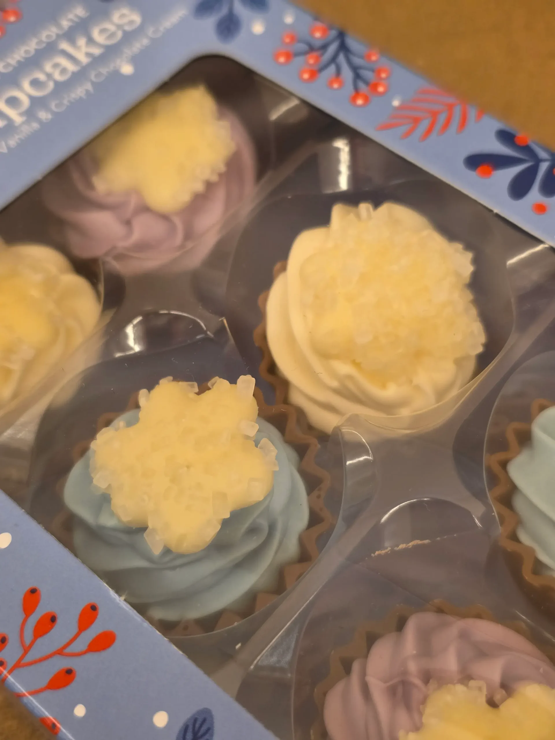 Choceur Belgian Chocolate Cupcakes: Caramel, Vanilla & Crispy Chocolate Cream.