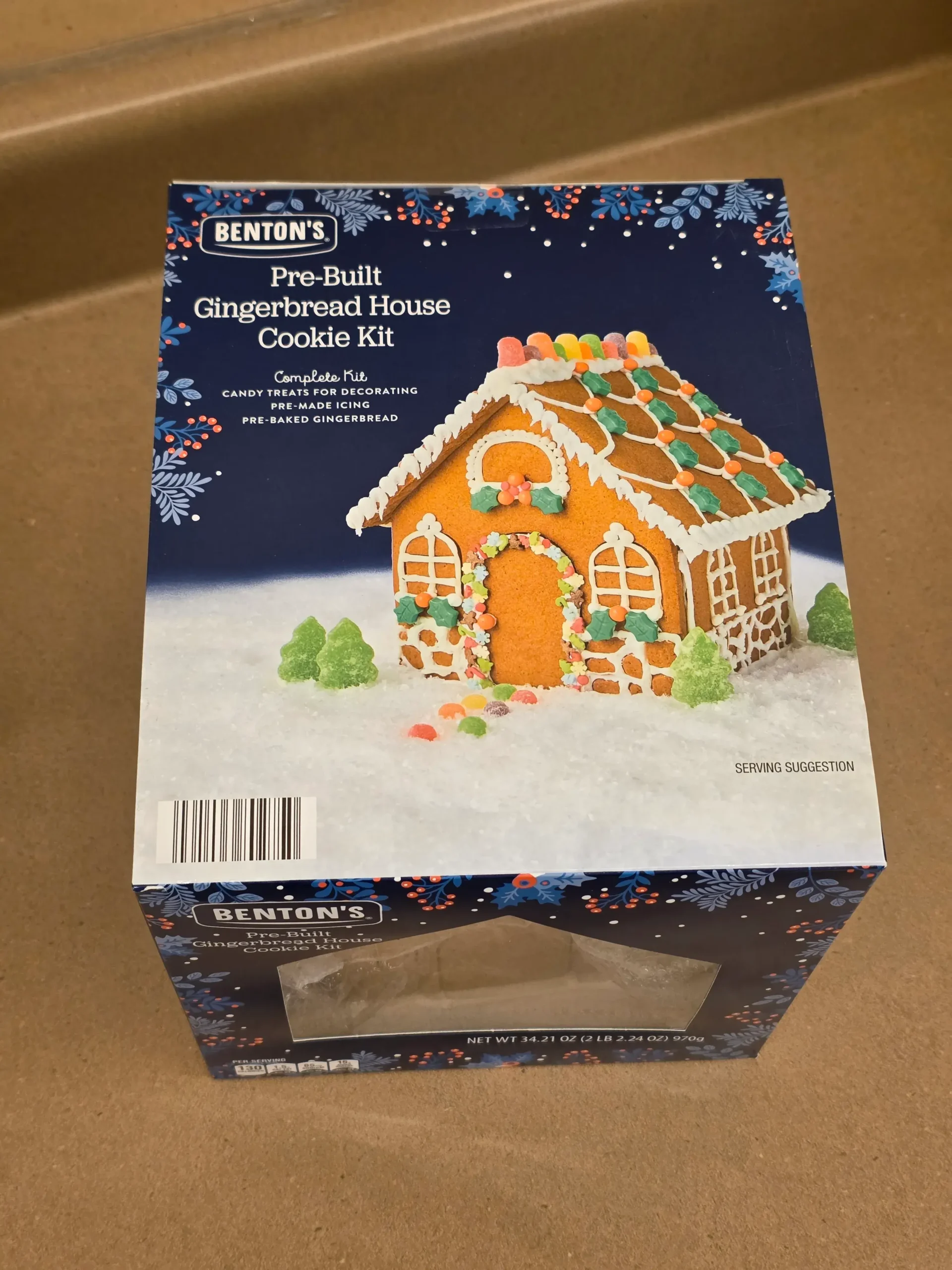 Benton's Pre-Built Gingerbread House Cookie Kit.