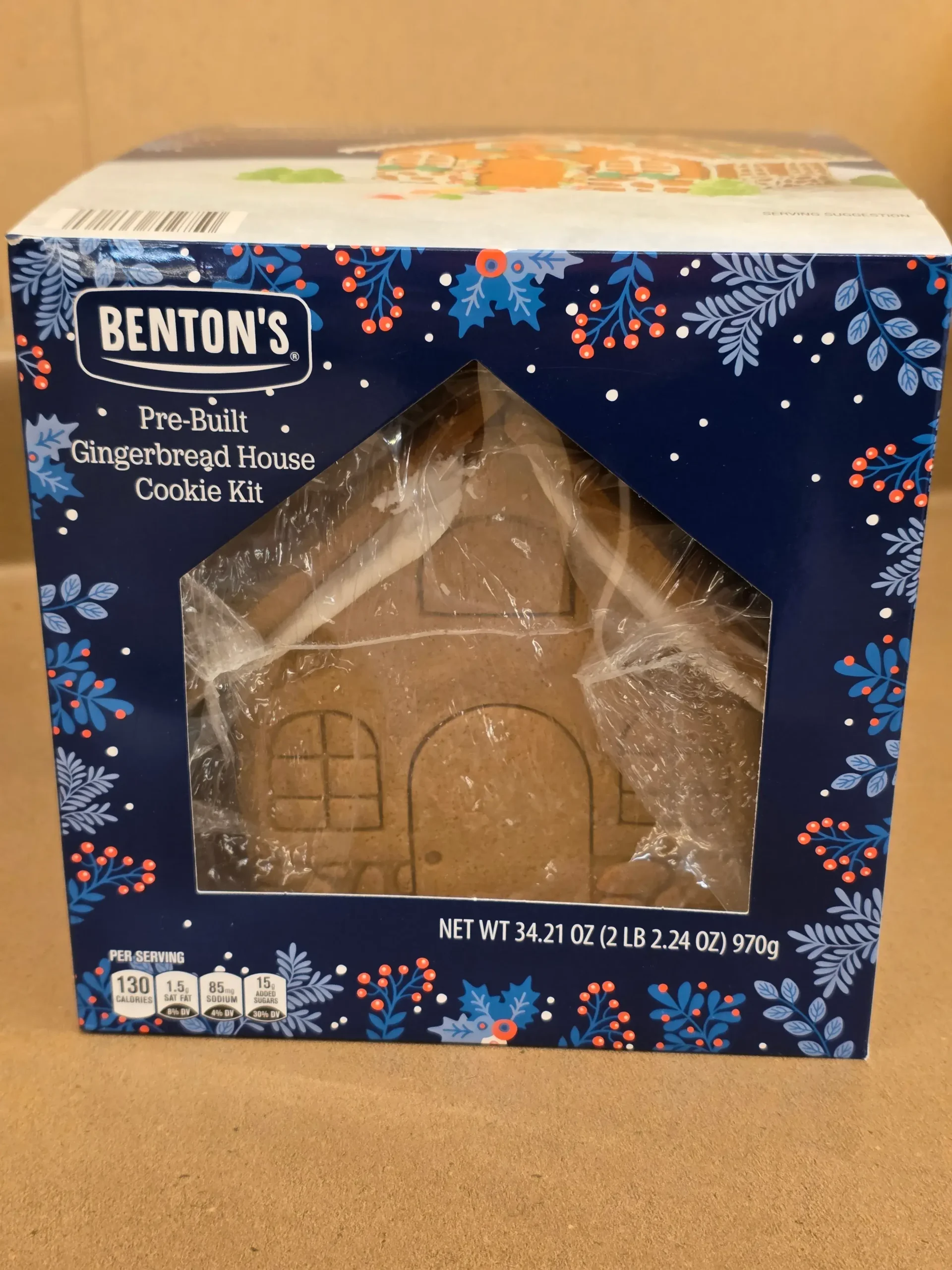Benton's Pre-Built Gingerbread House Cookie Kit.