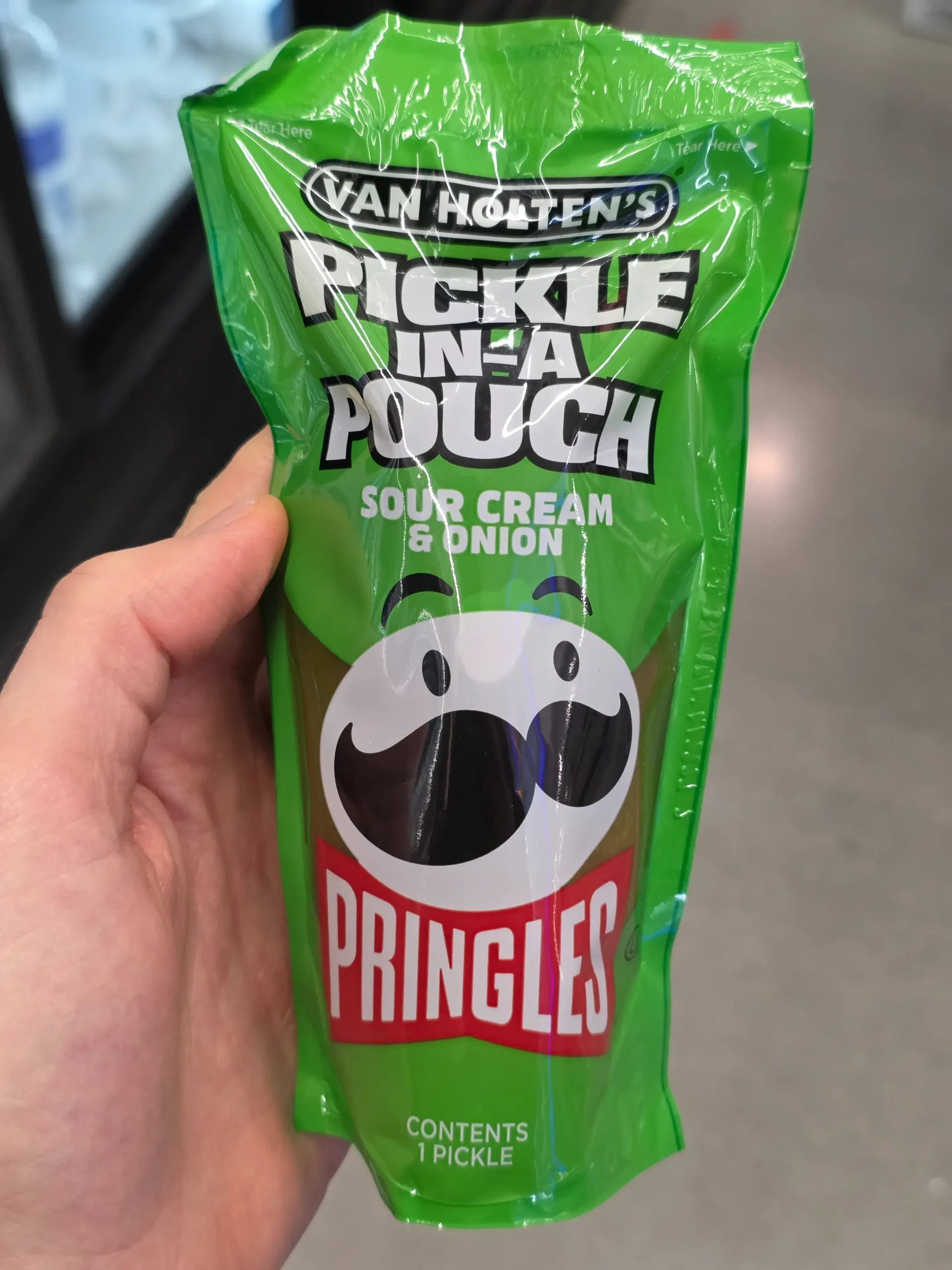 Van Holten's Pickle-In-A-Pouch Pringles Sour Cream & Onion.
