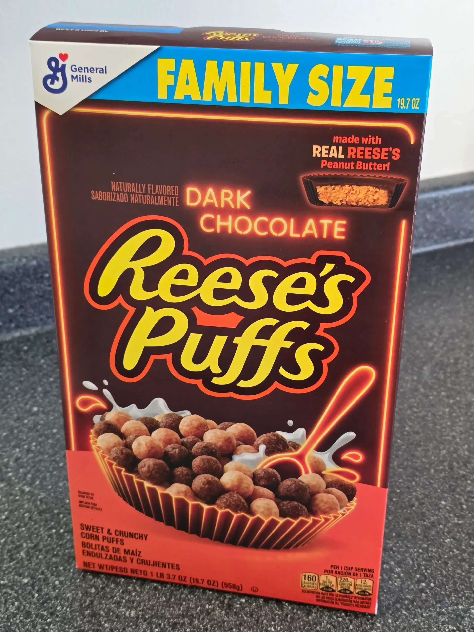 Reese's Puffs Dark Chocolate.