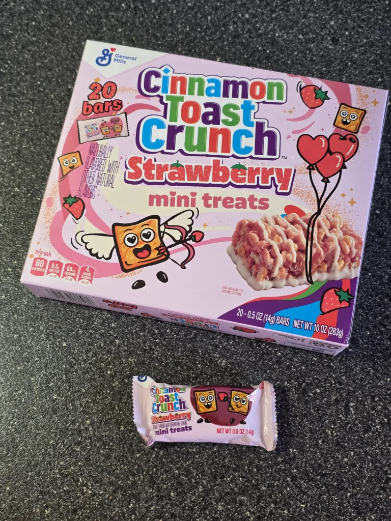 General Mills Cinnamon Toast Crunch Strawberry Mini Treats.