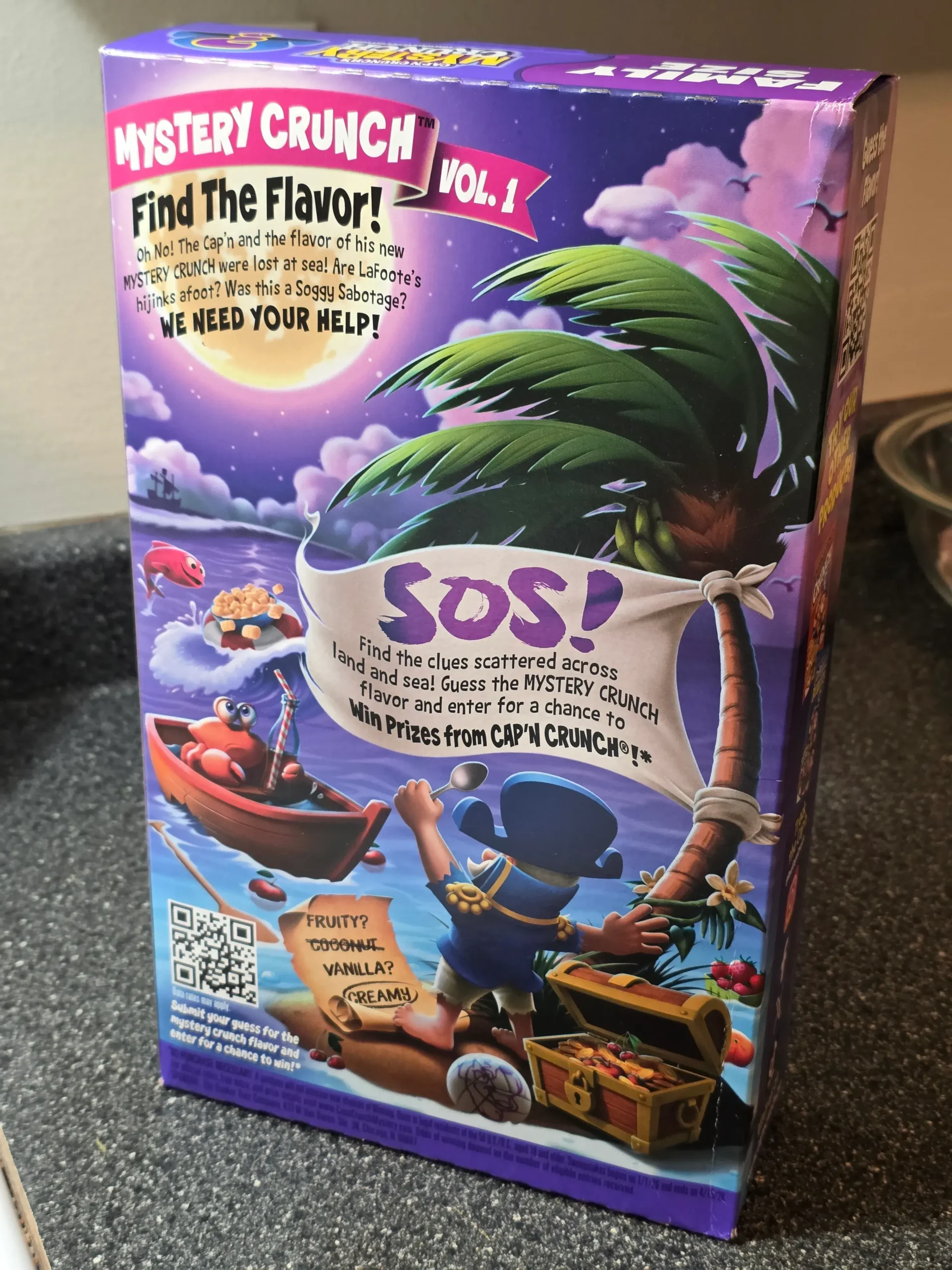 Cap'n Crunch's Mystery Crunch.