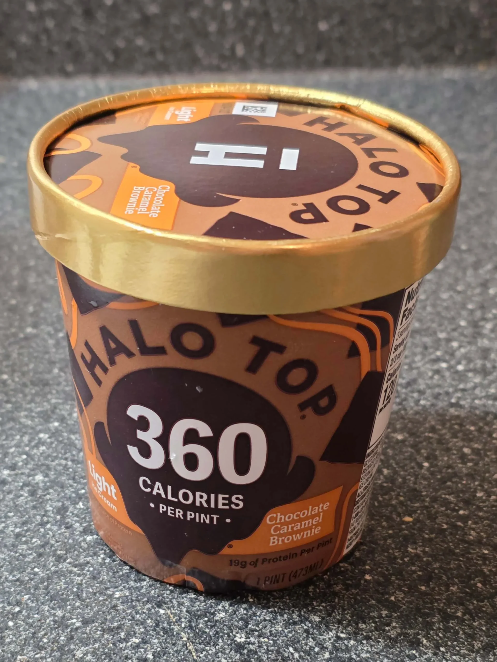 Halo Top Chocolate Caramel Brownie.