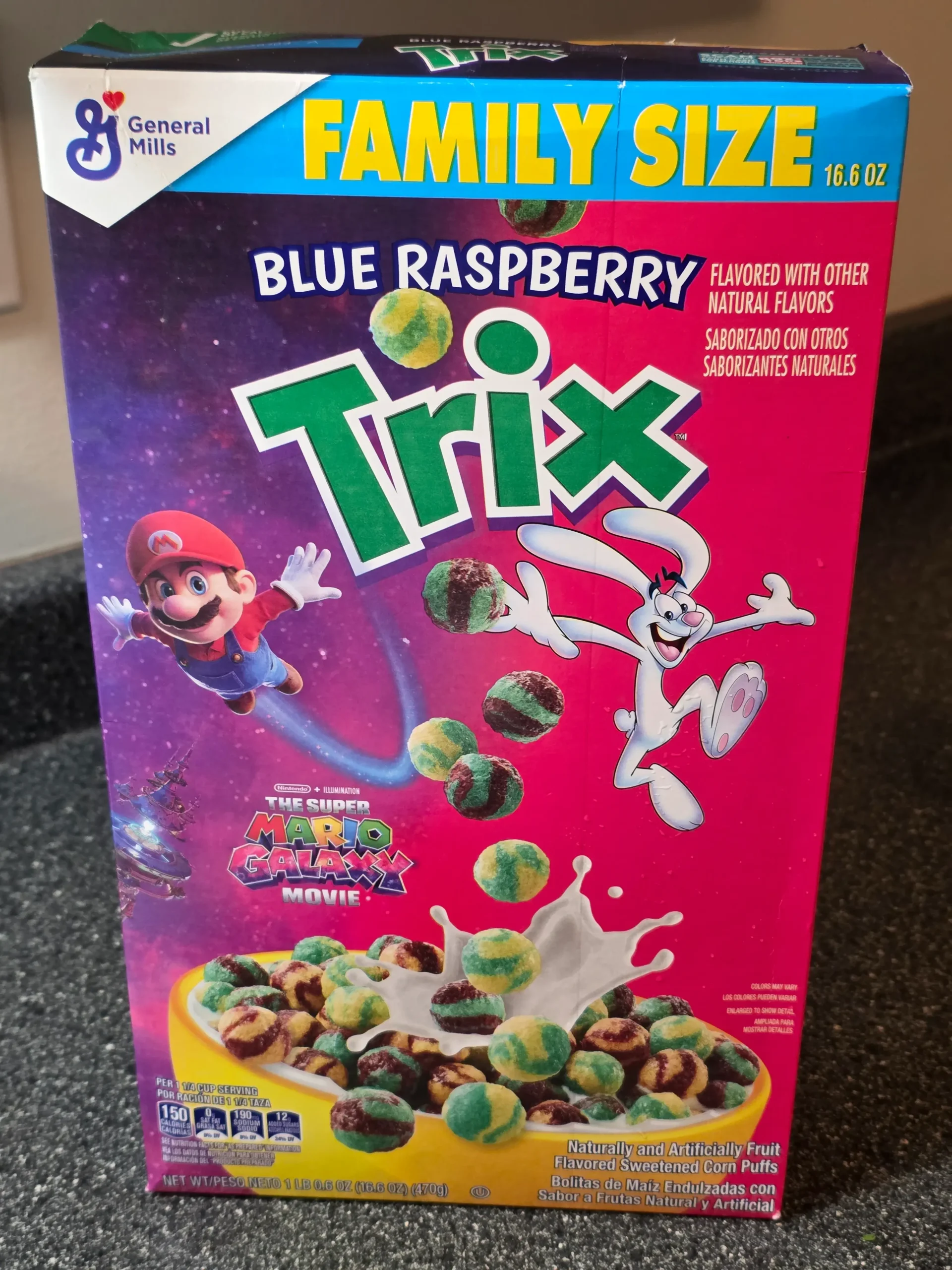 General Mills Blue Raspberry Trix.