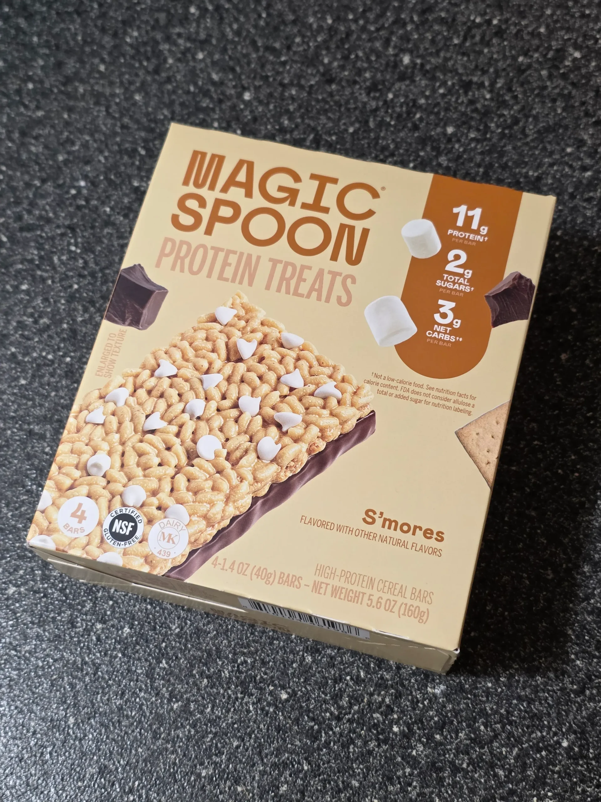 Magic Spoon S'mores flavored Protein Cereal treat.
