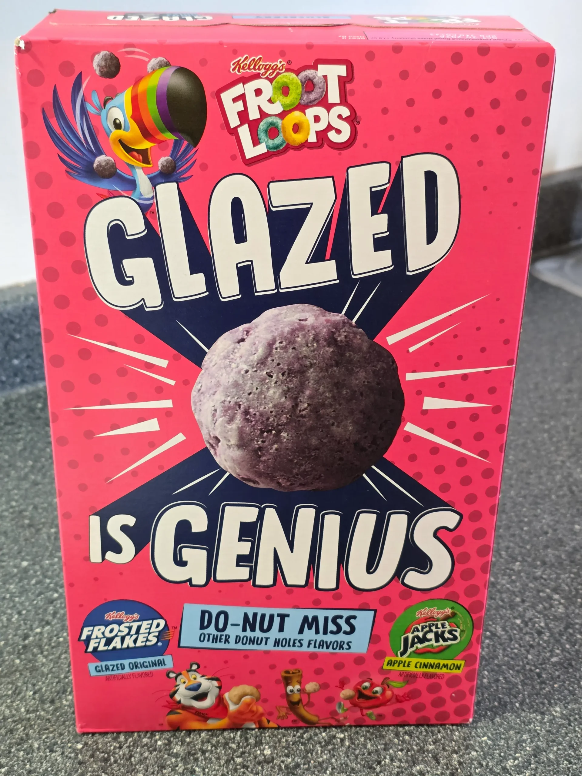 Kellogg's Froot Loops Glazed Blueberry Donut Holes