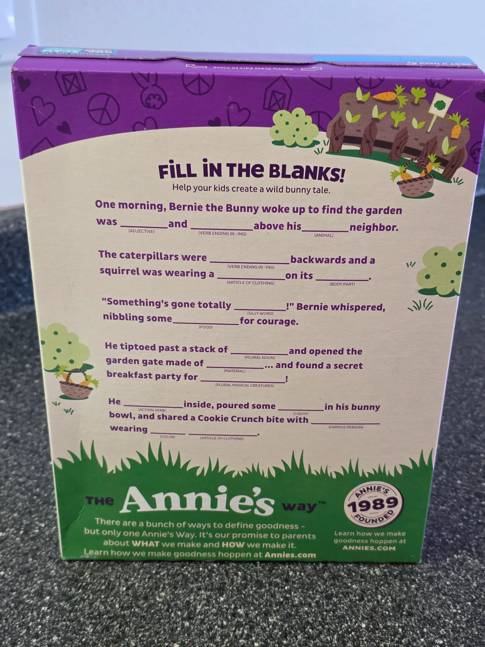 Annie's Cookie Crunch Sprinkle Cereal.