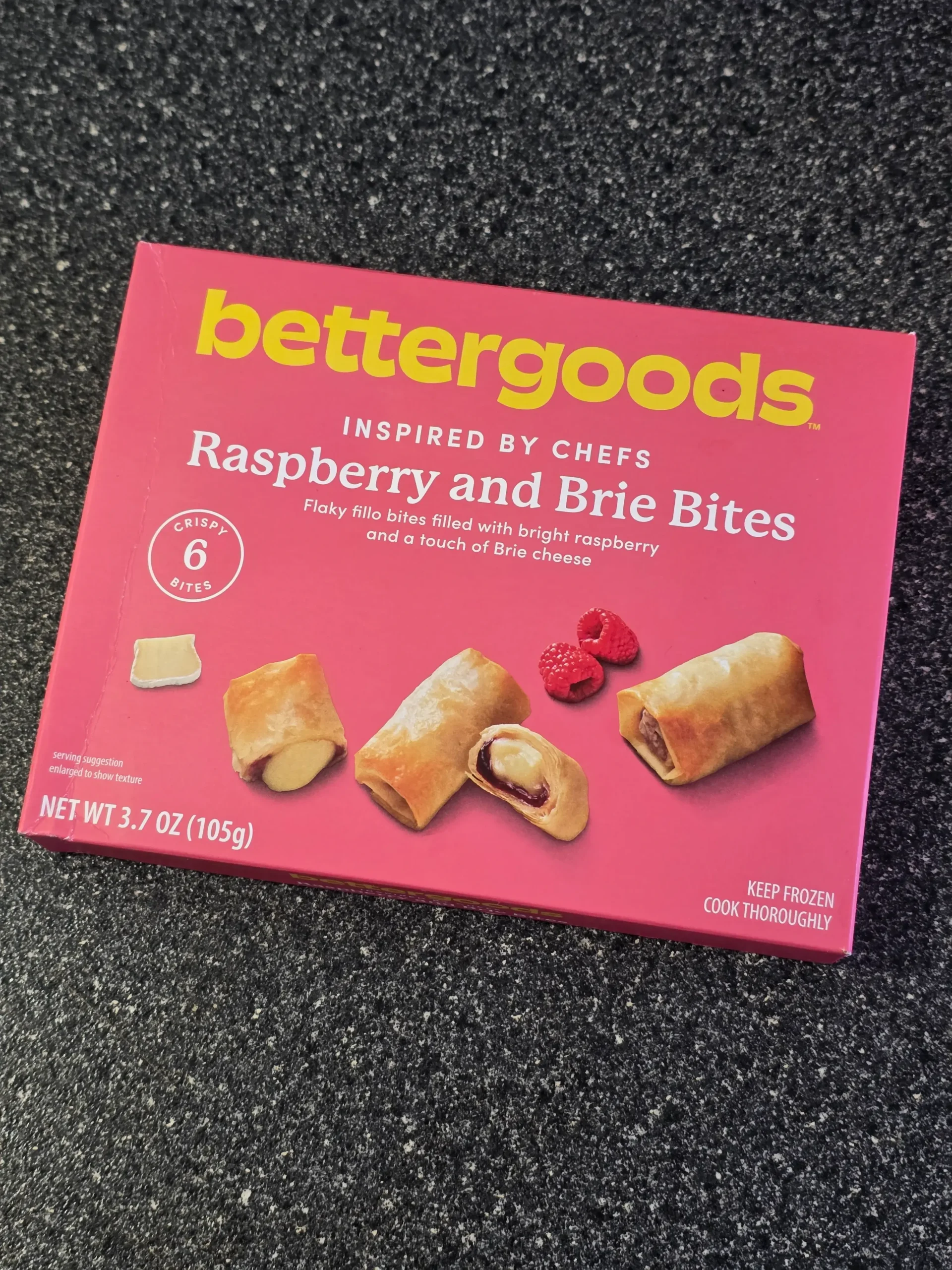Walmart Bettergoods Raspberry and Brie Bites.