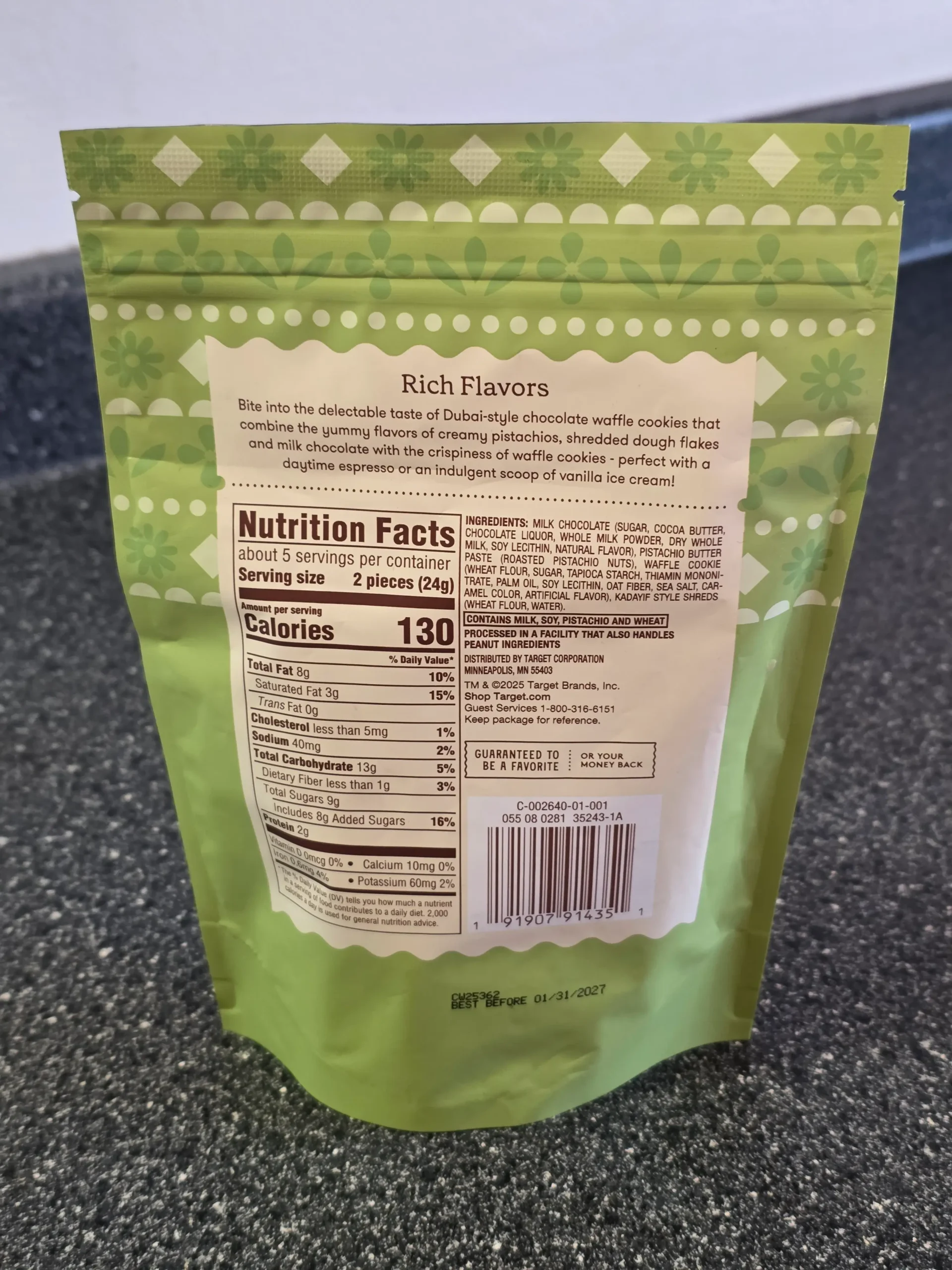 Favorite Day Dubai-Style Chocolate Waffle Cookies.