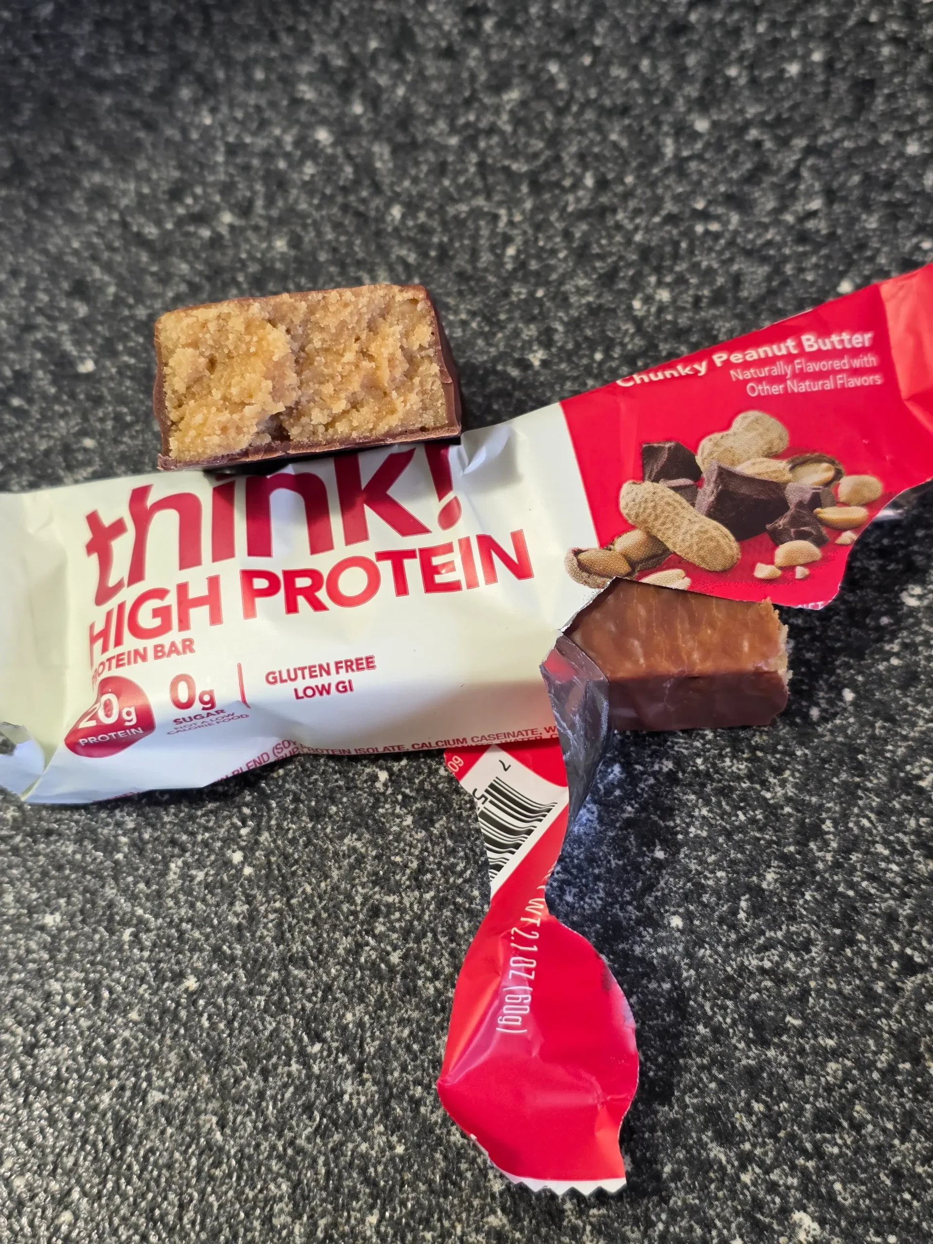 think! Think Protein Bars Girl Scouts Thin Mints, Chunky Peanut Butter, Lemon Delight, Cookies & Creme, White Chocolate, and Creamy Peanut Butter.