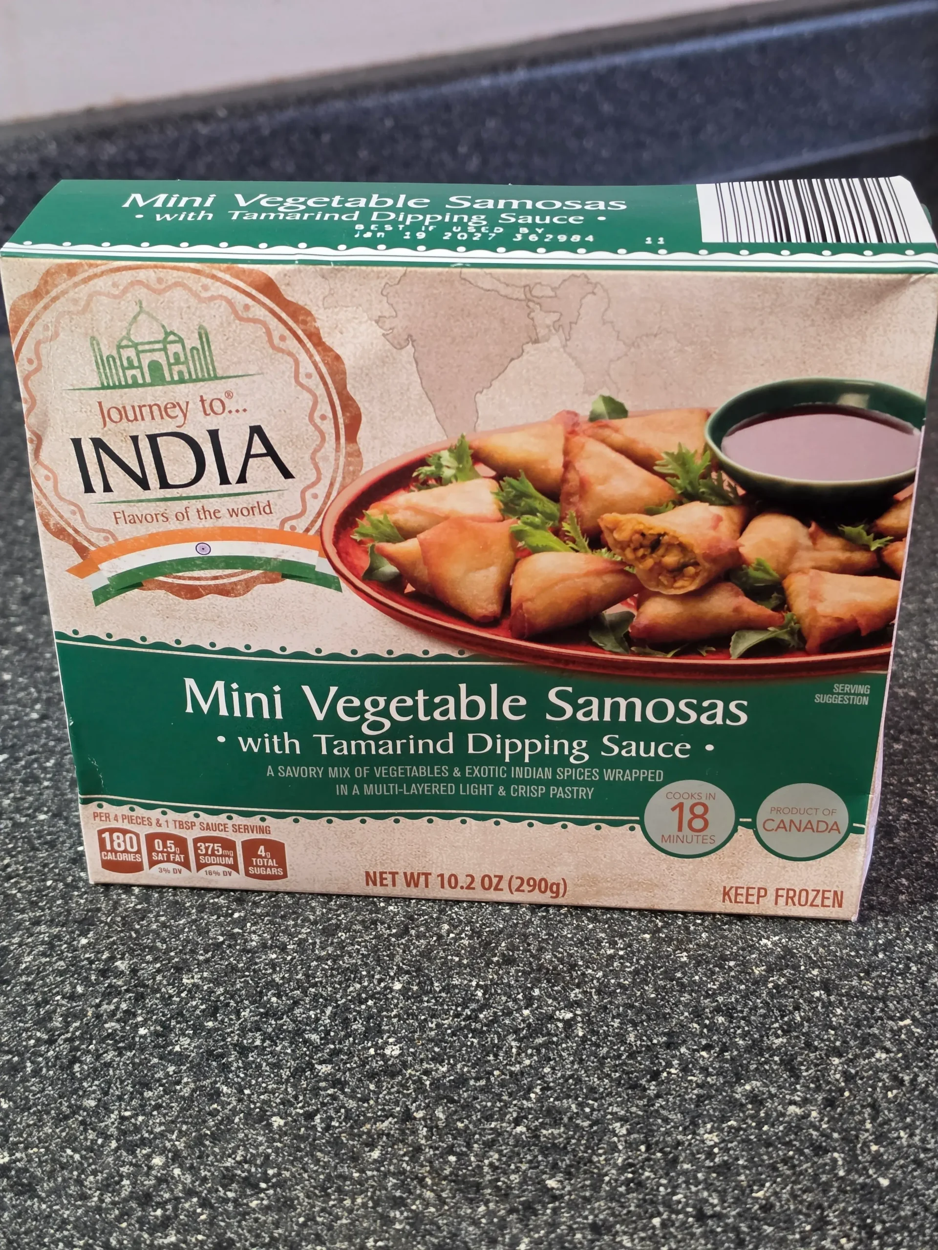 Journey to India Mini Vegetable Samosas.