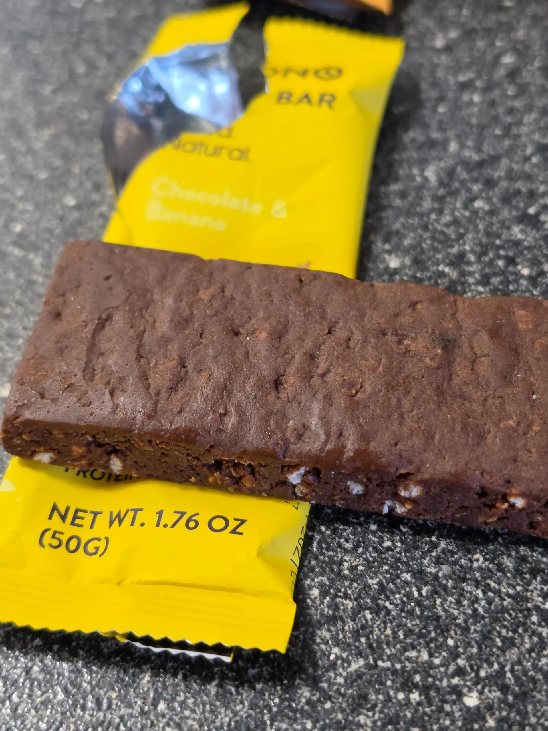 Krono Protein Bar, Brownie, Salted Caramel, and Chocolate & Banana.