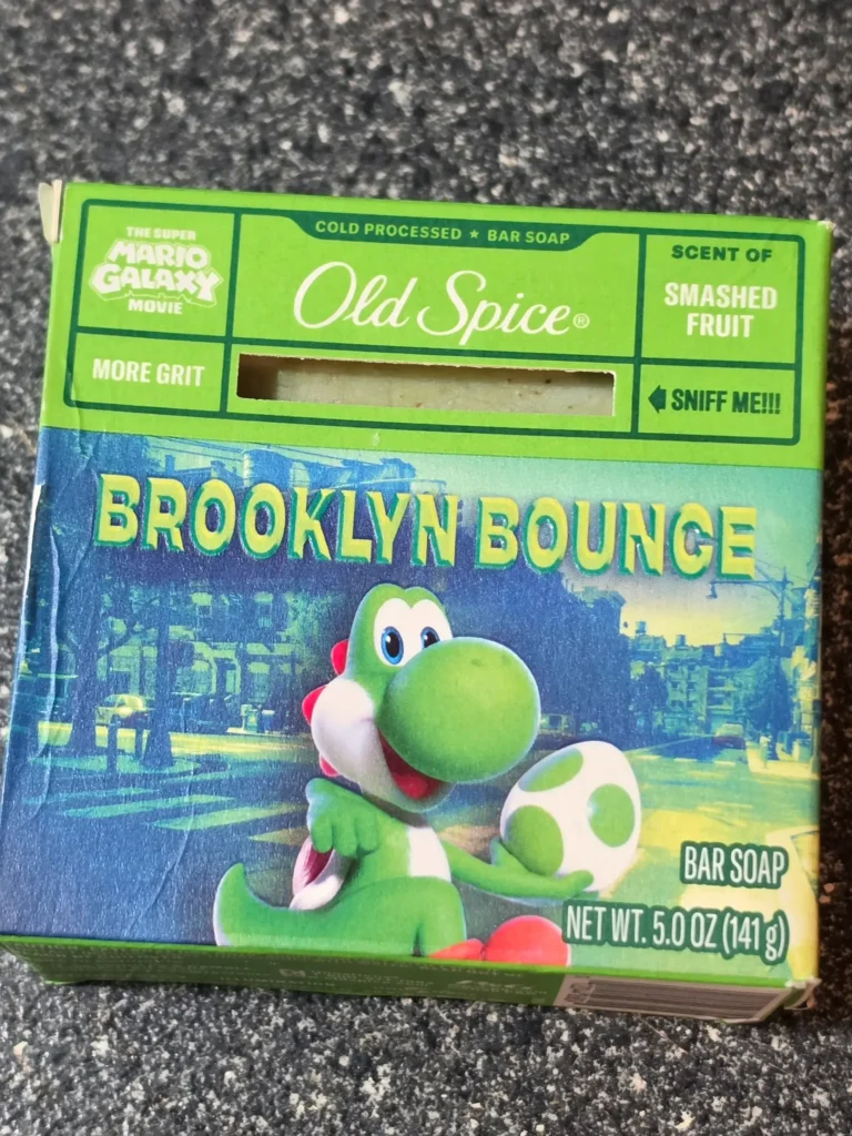 Old Spice Super Mario Galaxy Movie Brooklyn Bounce Smashed Fruit Yoshi Bar Soap.
