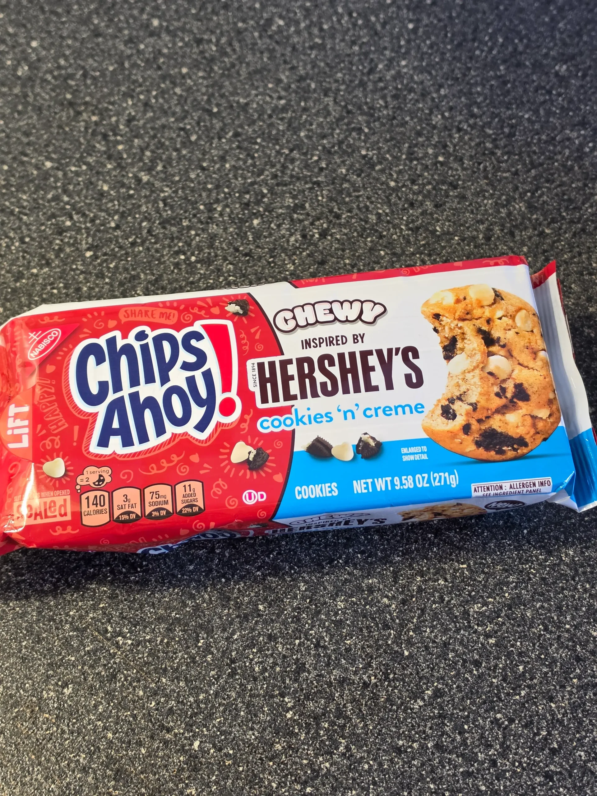 Chewy Hershey's Cookies 'n' Creme Bar-Inspired Cookies.