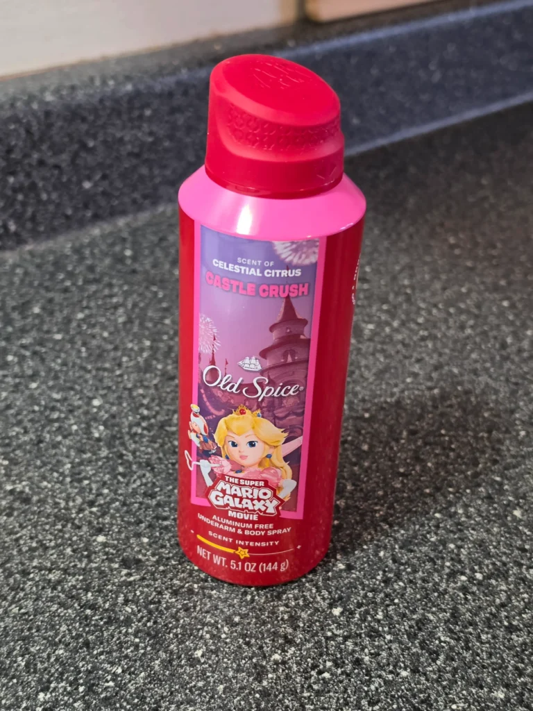 Old Spice Super Mario Galaxy Movie Castle Crush Body Spray.