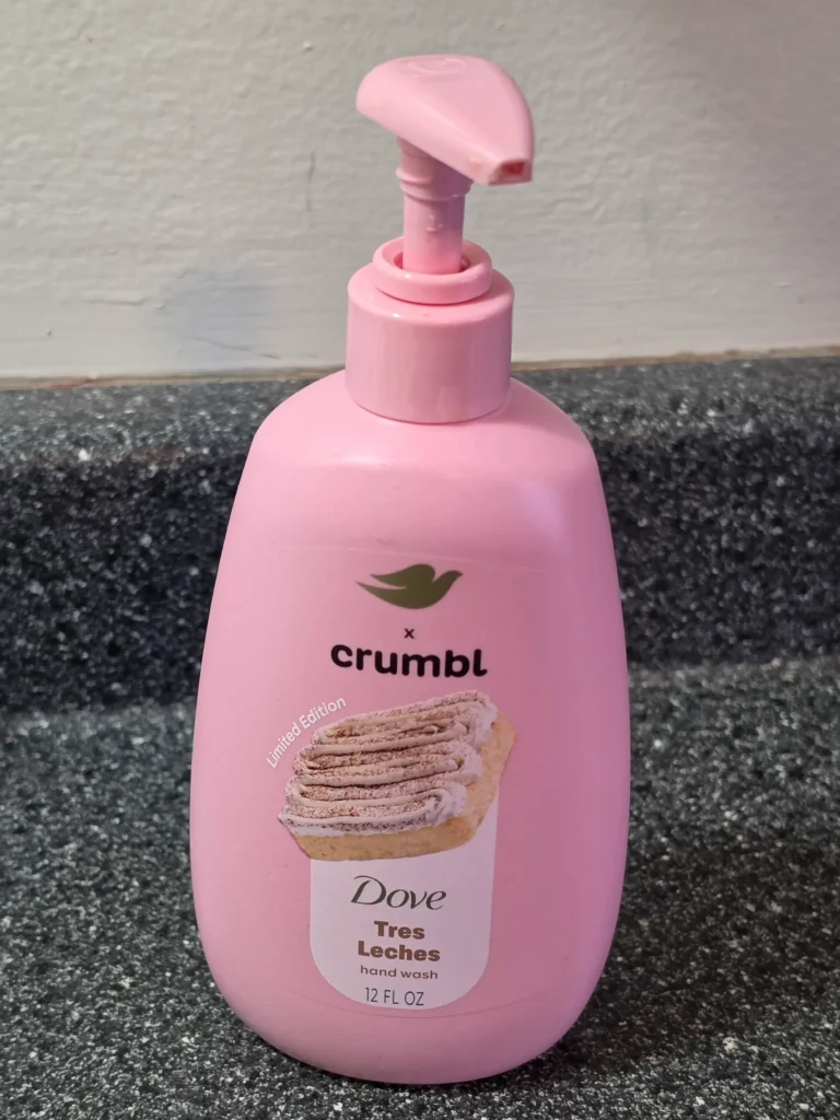 Dove and Crumbl Tres Leches Hand Wash.