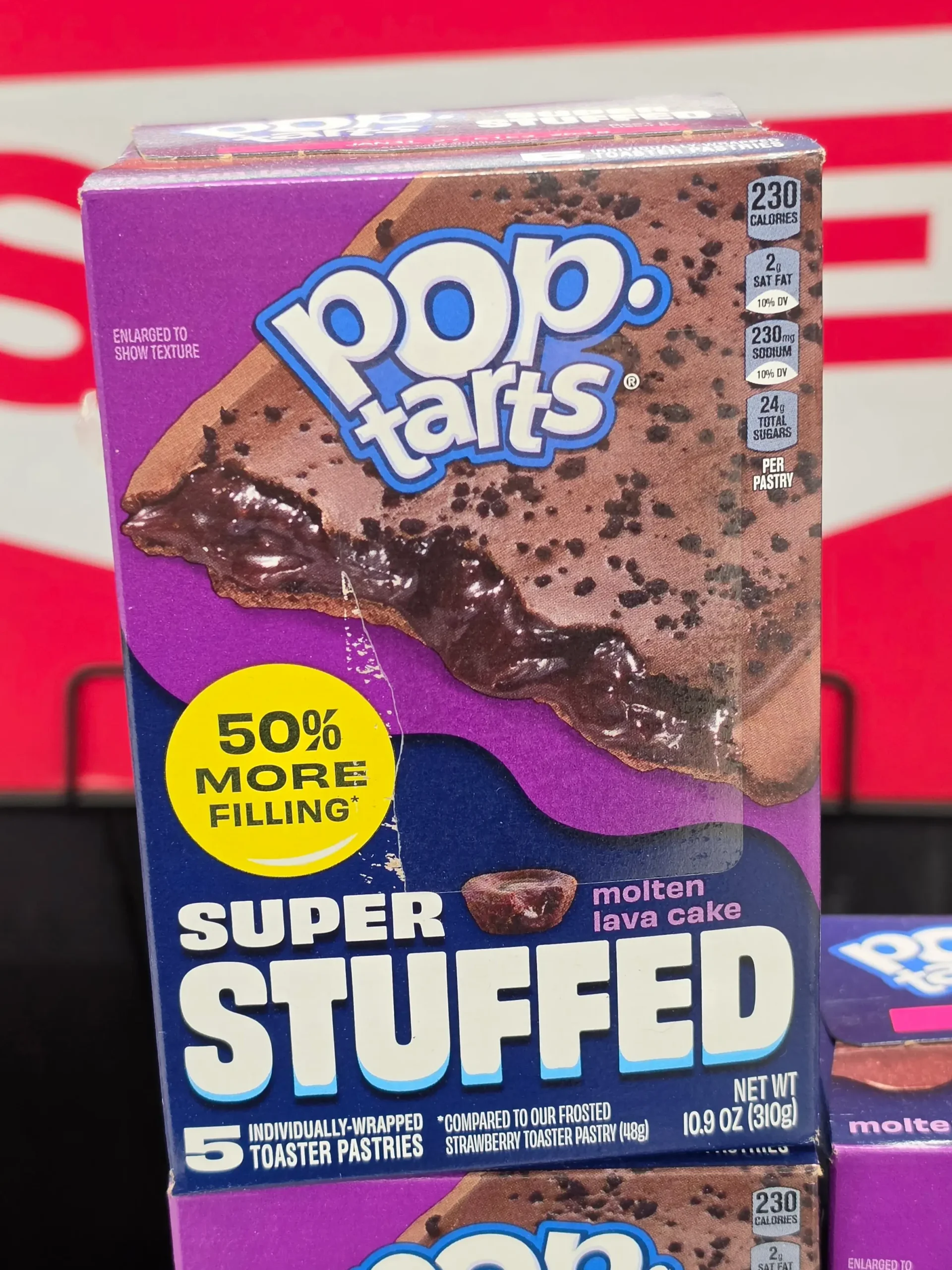 Pop Tarts Super Stuffed Molten Lava Cake and Strawberry Blast.