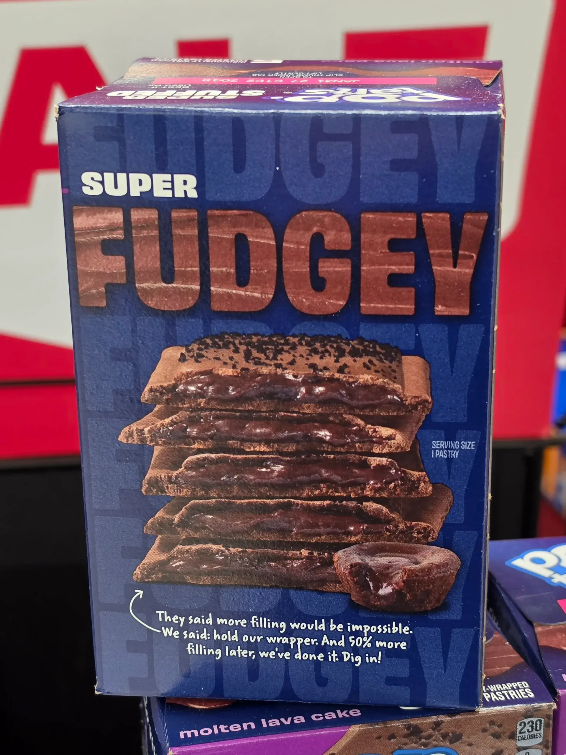 Pop Tarts Super Stuffed Molten Lava Cake and Strawberry Blast.