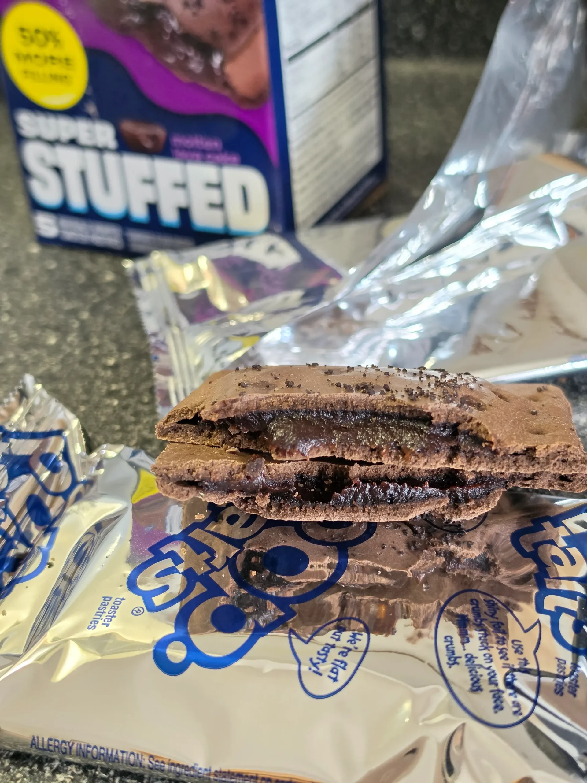 Pop Tarts Super Stuffed Molten Lava Cake and Strawberry Blast.