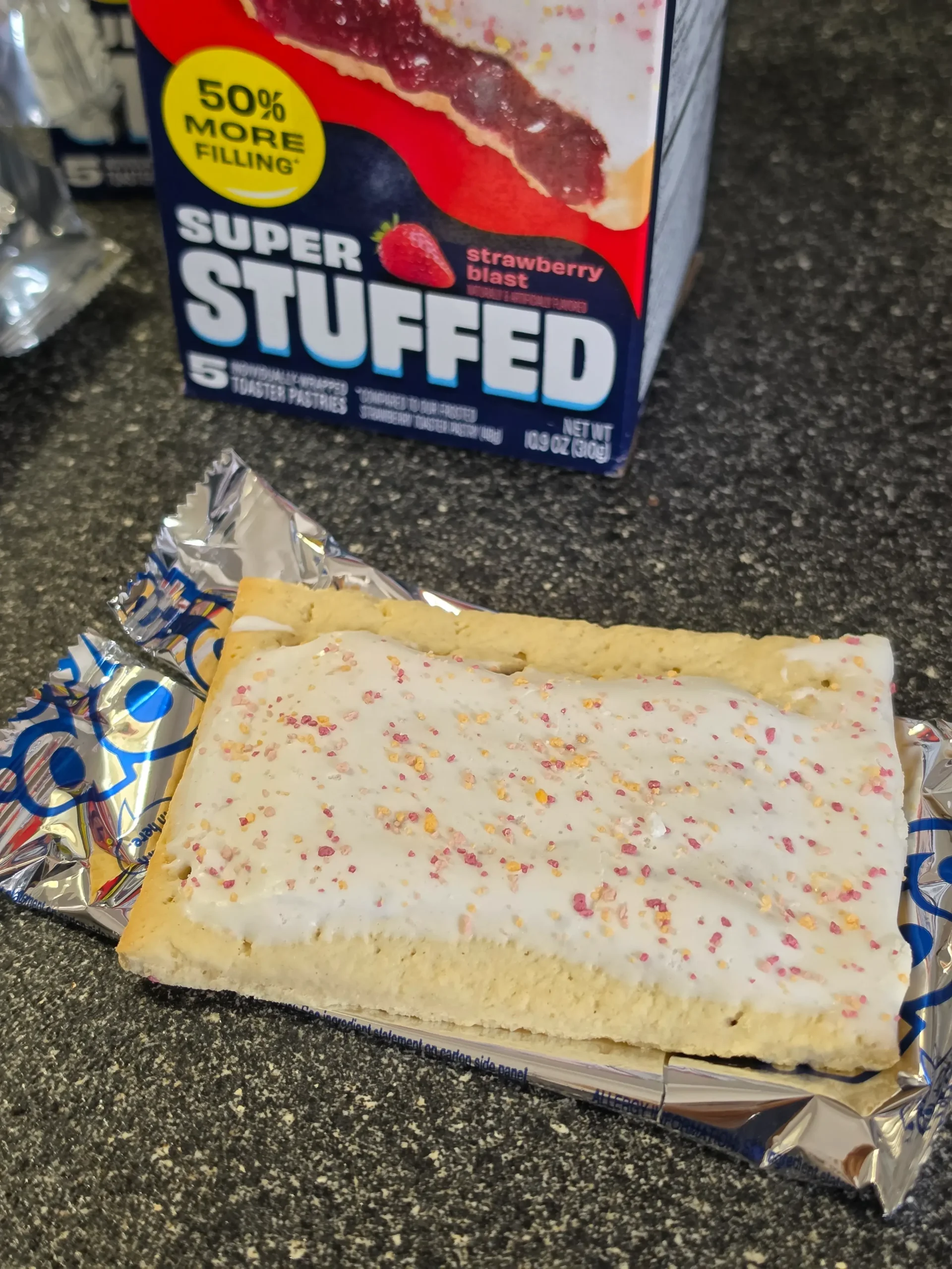 Pop Tarts Super Stuffed Molten Lava Cake and Strawberry Blast.