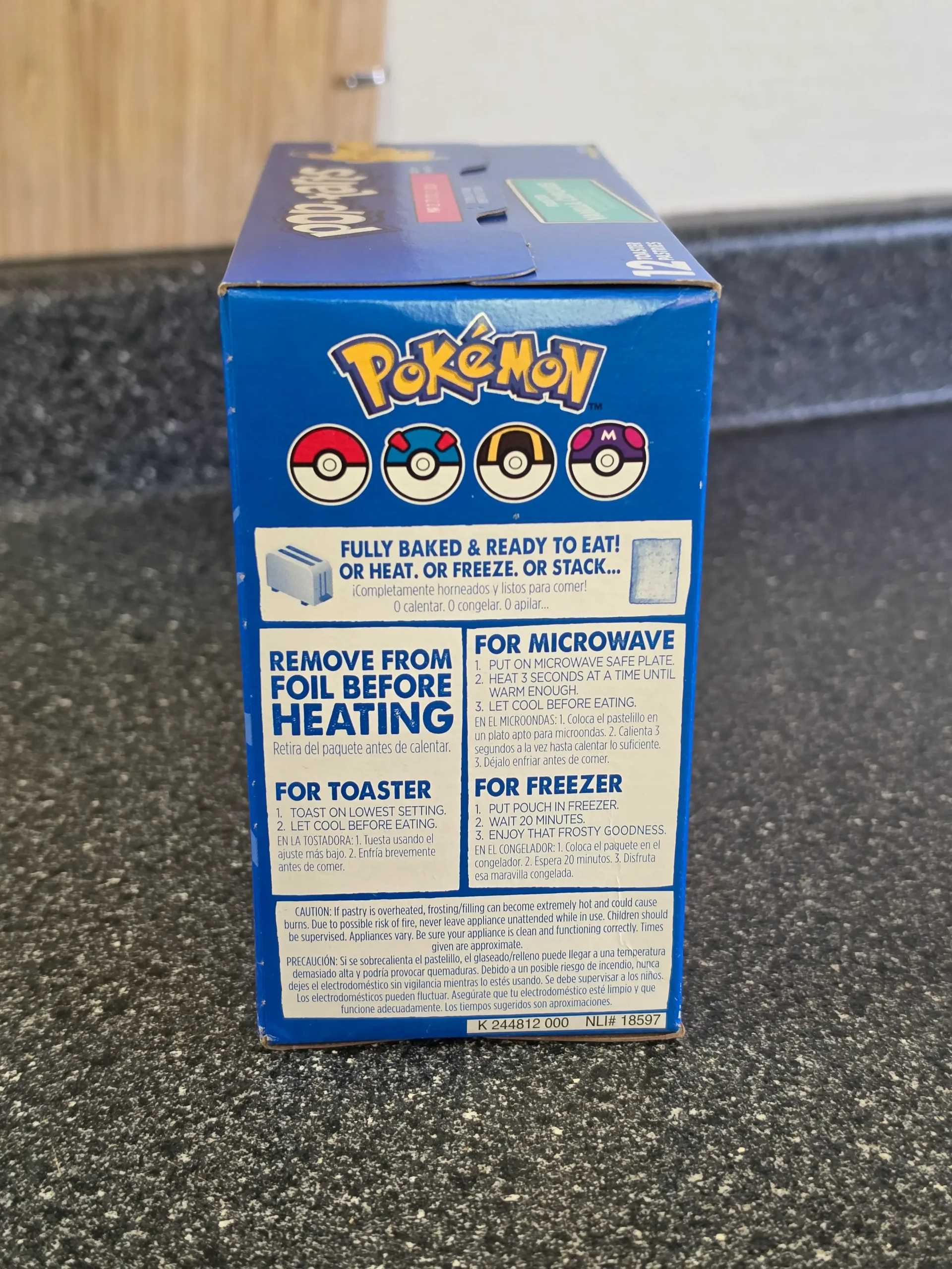 Pop-Tarts Pokémon Frosted Vanilla Cupcake Toaster Pastries.