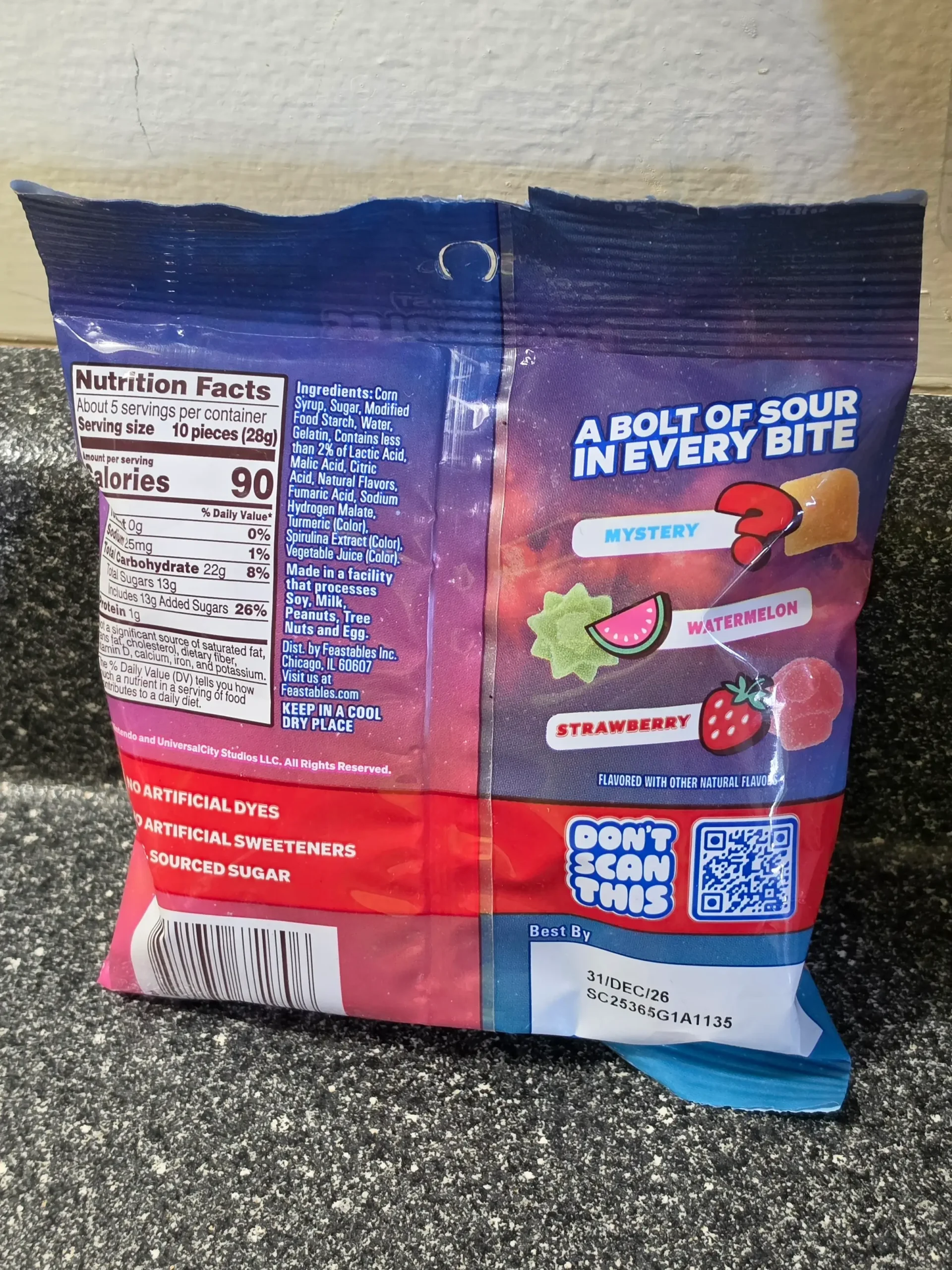Mr. Beast Featables The Super Mario Galaxy Movie Sour Boosts.