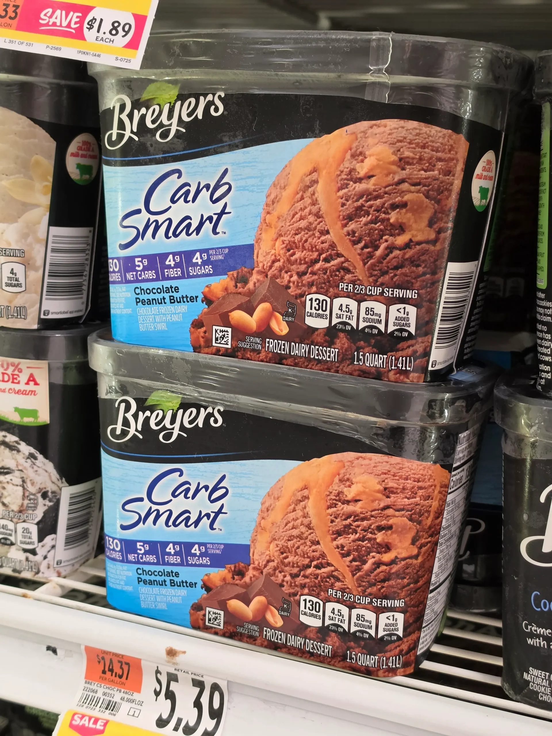 Breyers Carb Smart Peanut Butter.