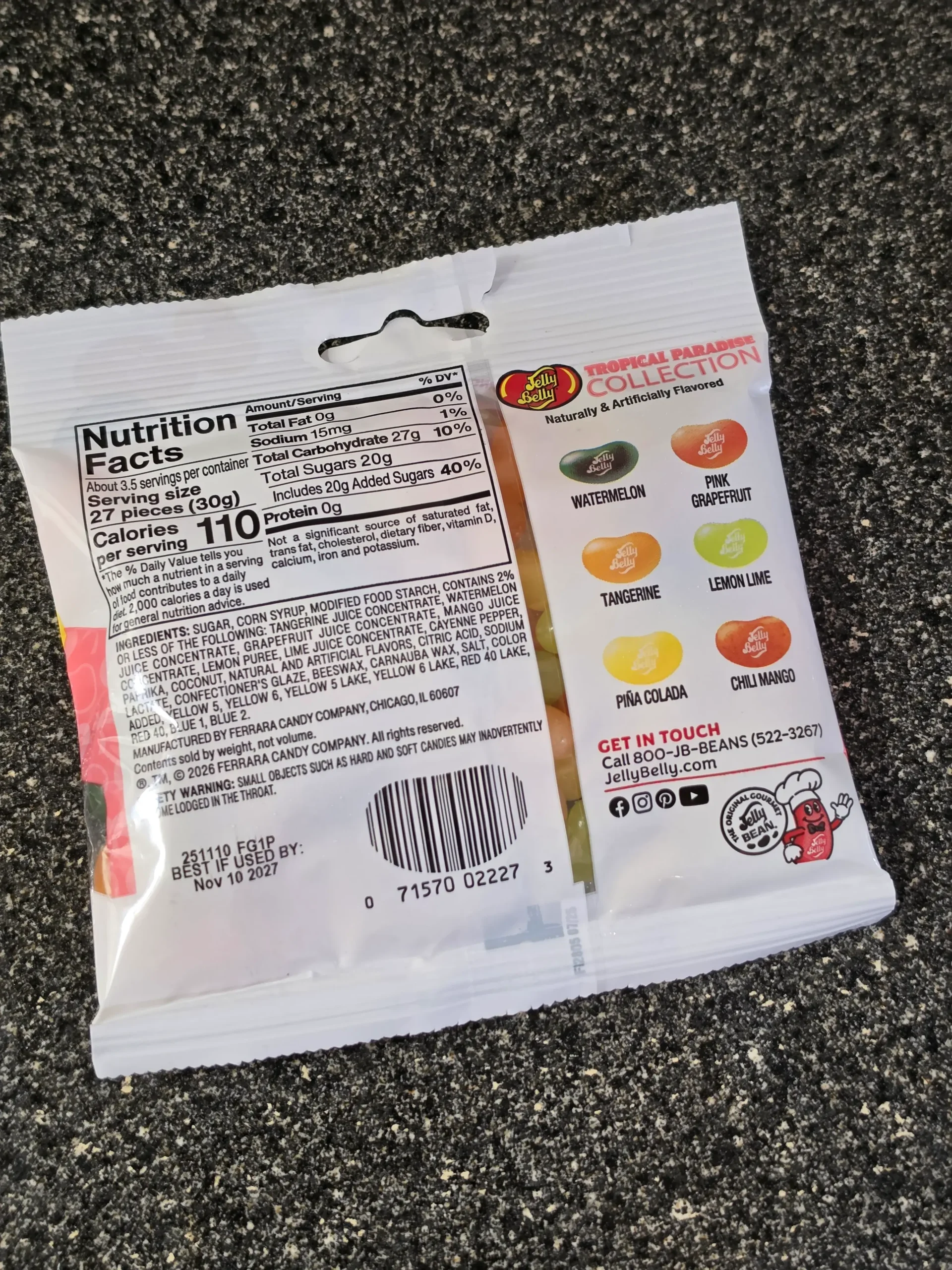 Jelly Belly Tropical Paradise Collection.