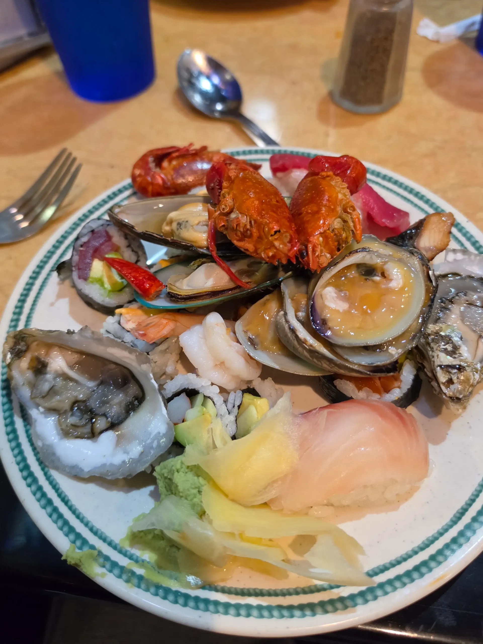 Royal Buffet Providence plate of food.