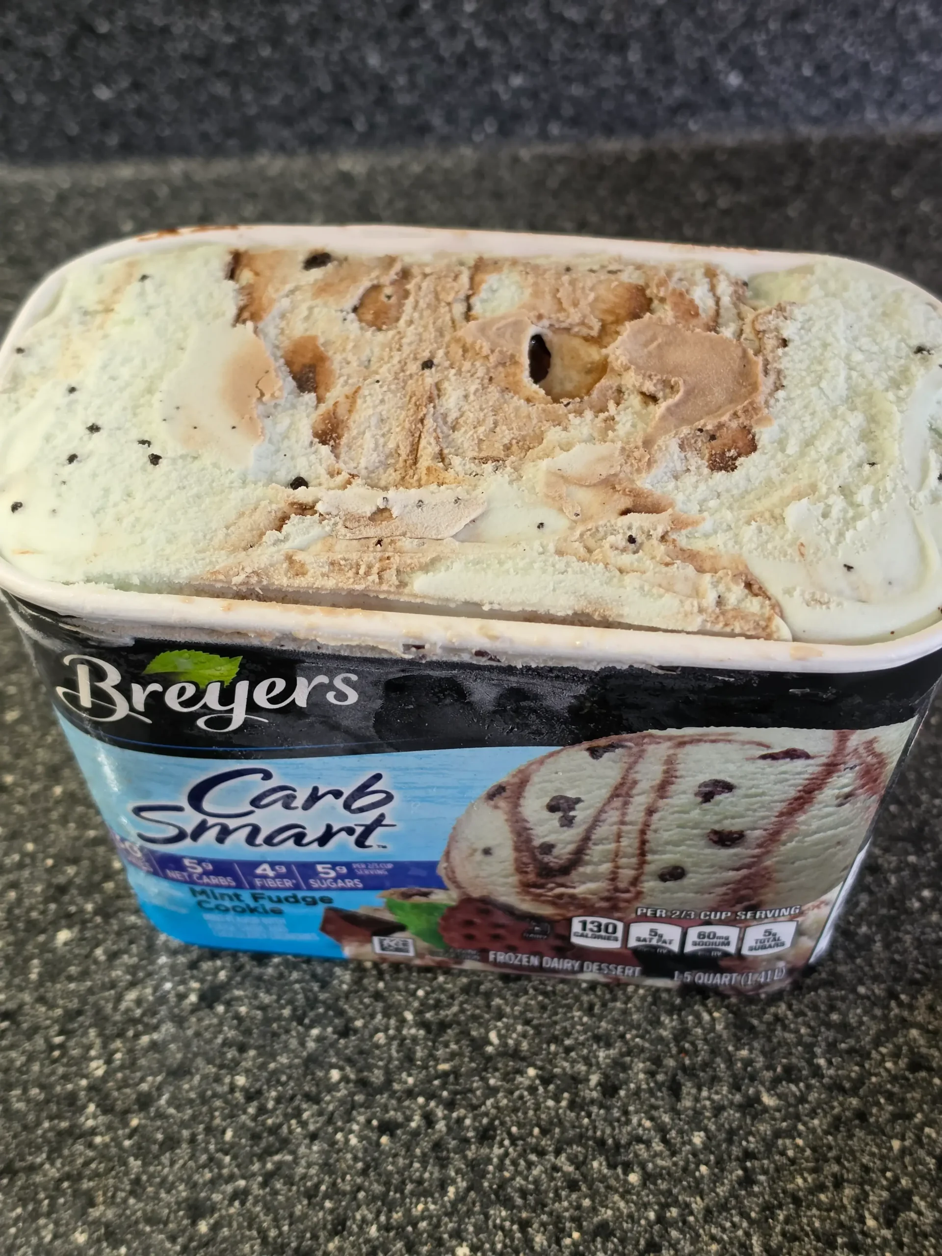 Breyers Carb Smart Mint Fudge Cookie.
