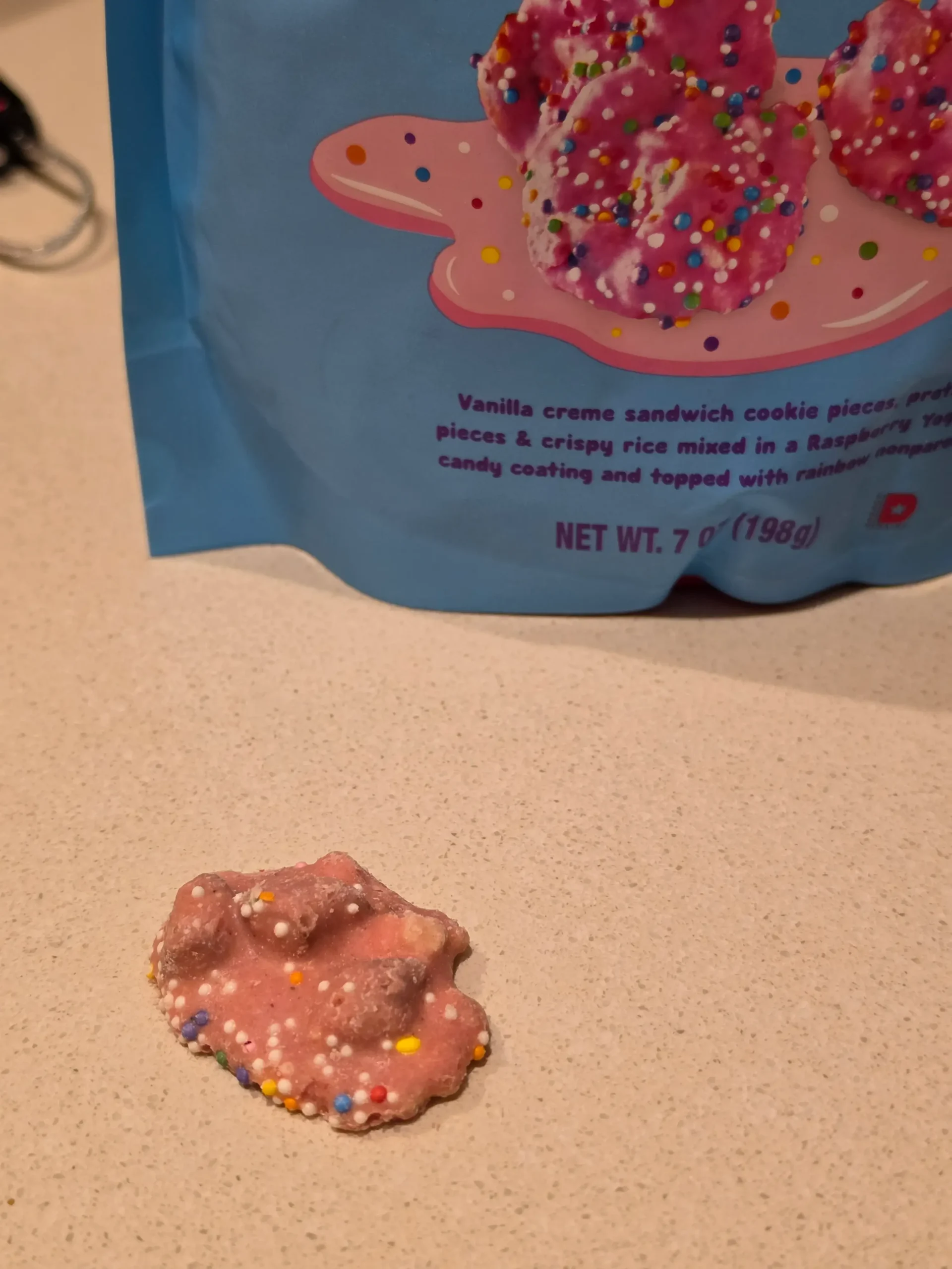 Trader Joe's Raspberry Yogurt Candy Clusters.