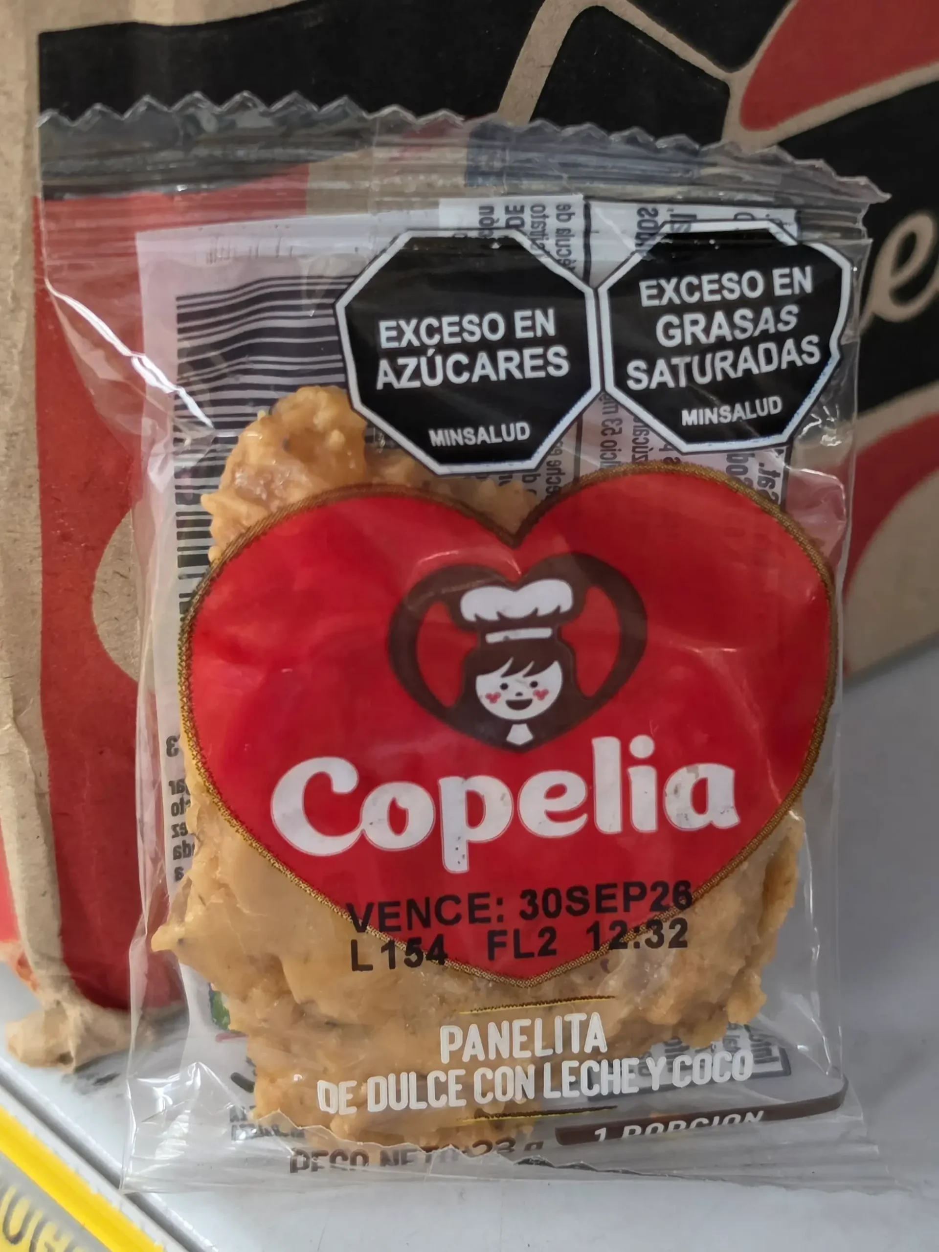 Copelia Panelita de Dulce con Leche y Coco.