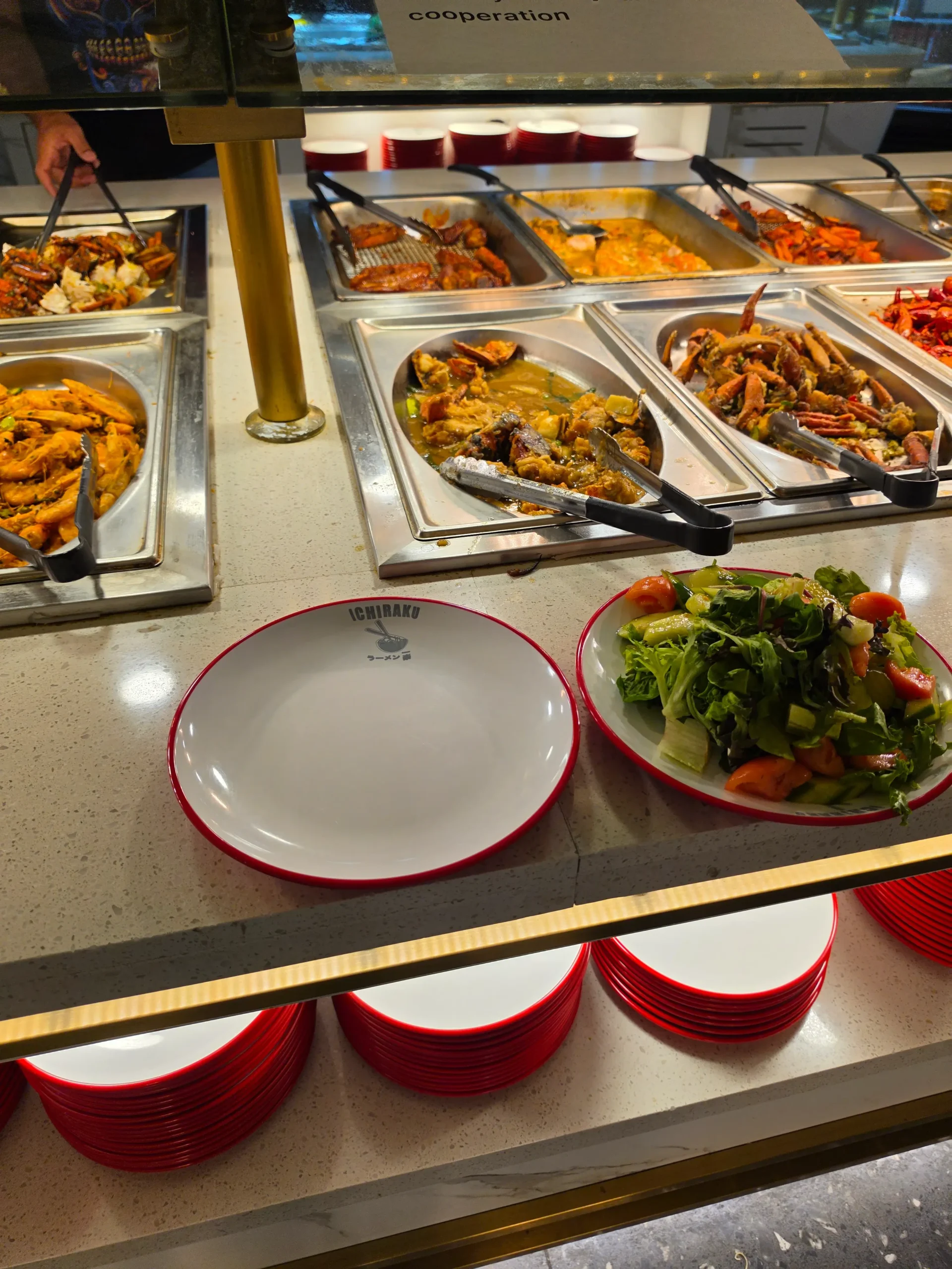 Ichiraku Seafood Buffet & Grill food.