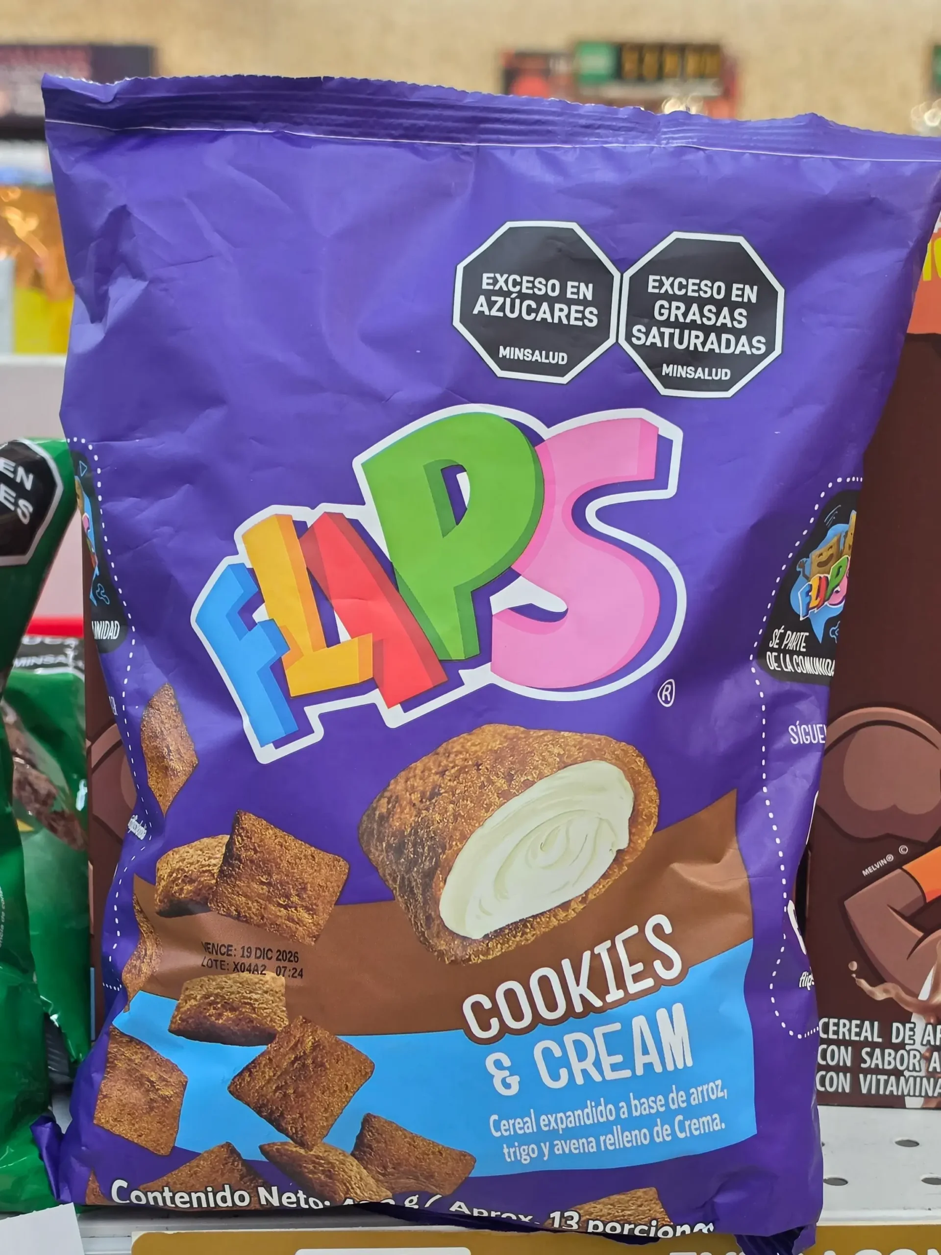 Flips Cookies & Cream Cereal.
