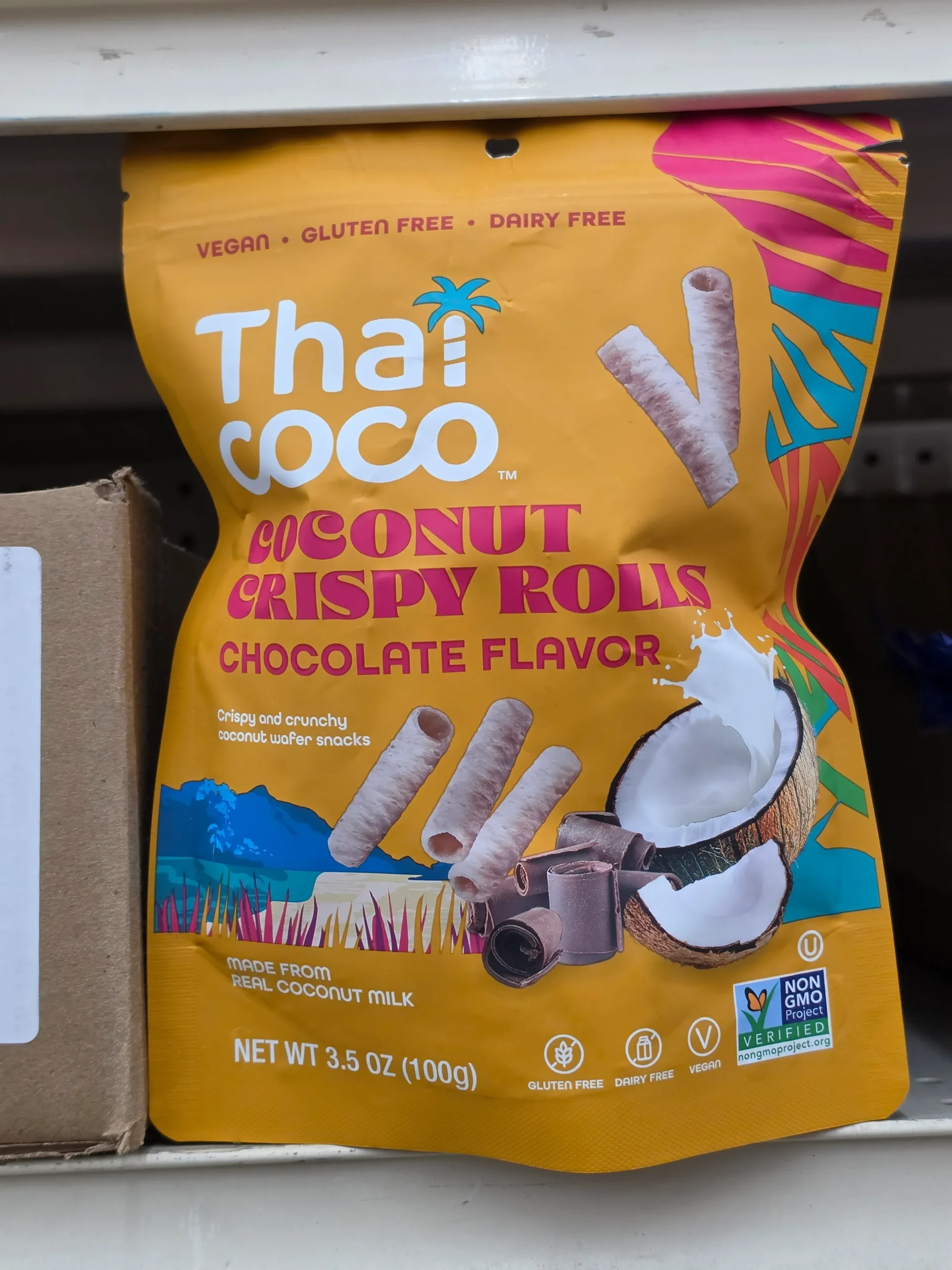Thai Coco Coconut Crispy Rolls Chocolate Flavor.